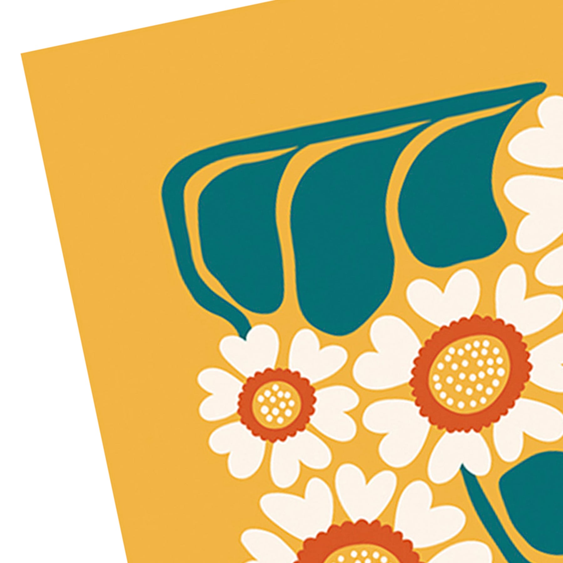 Deco Daisies Canvas Wall Art, 12x16