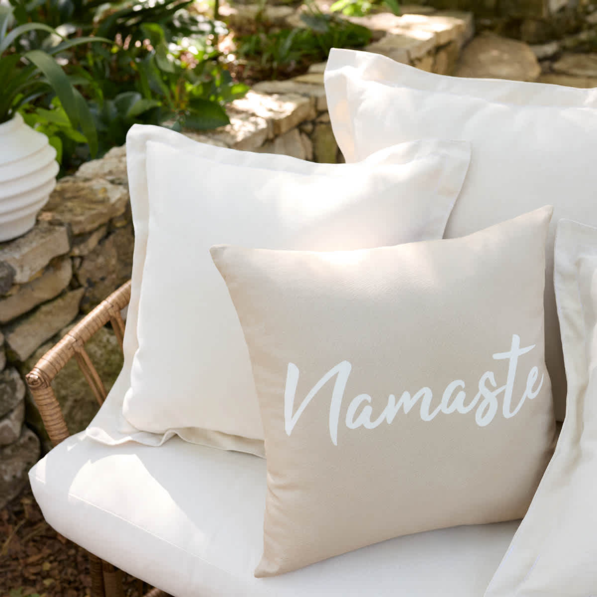 Found & Fable Namaste Outdoor Throw Pillow, 16"