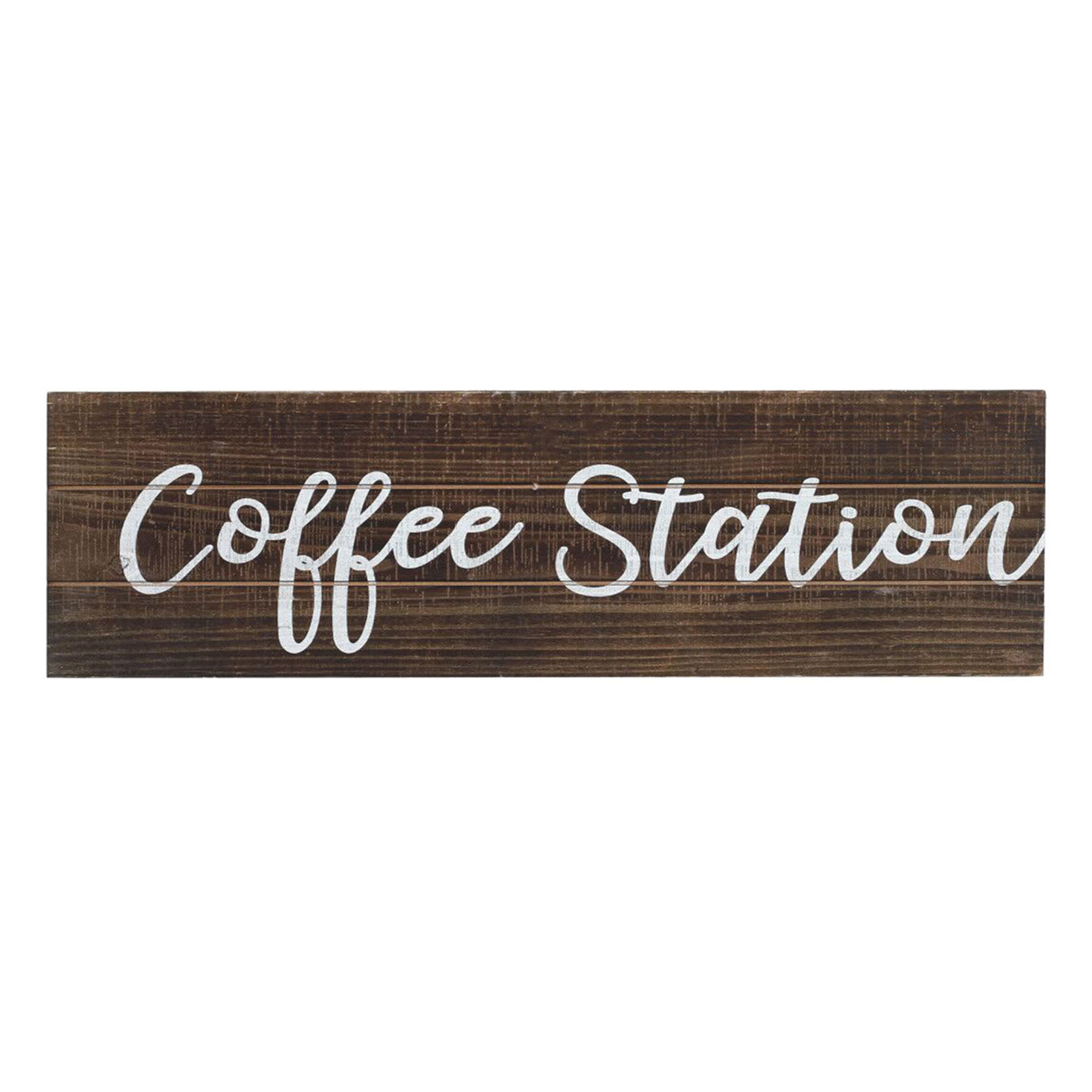 Coffee Station Wooden Wall Sign, 23x6