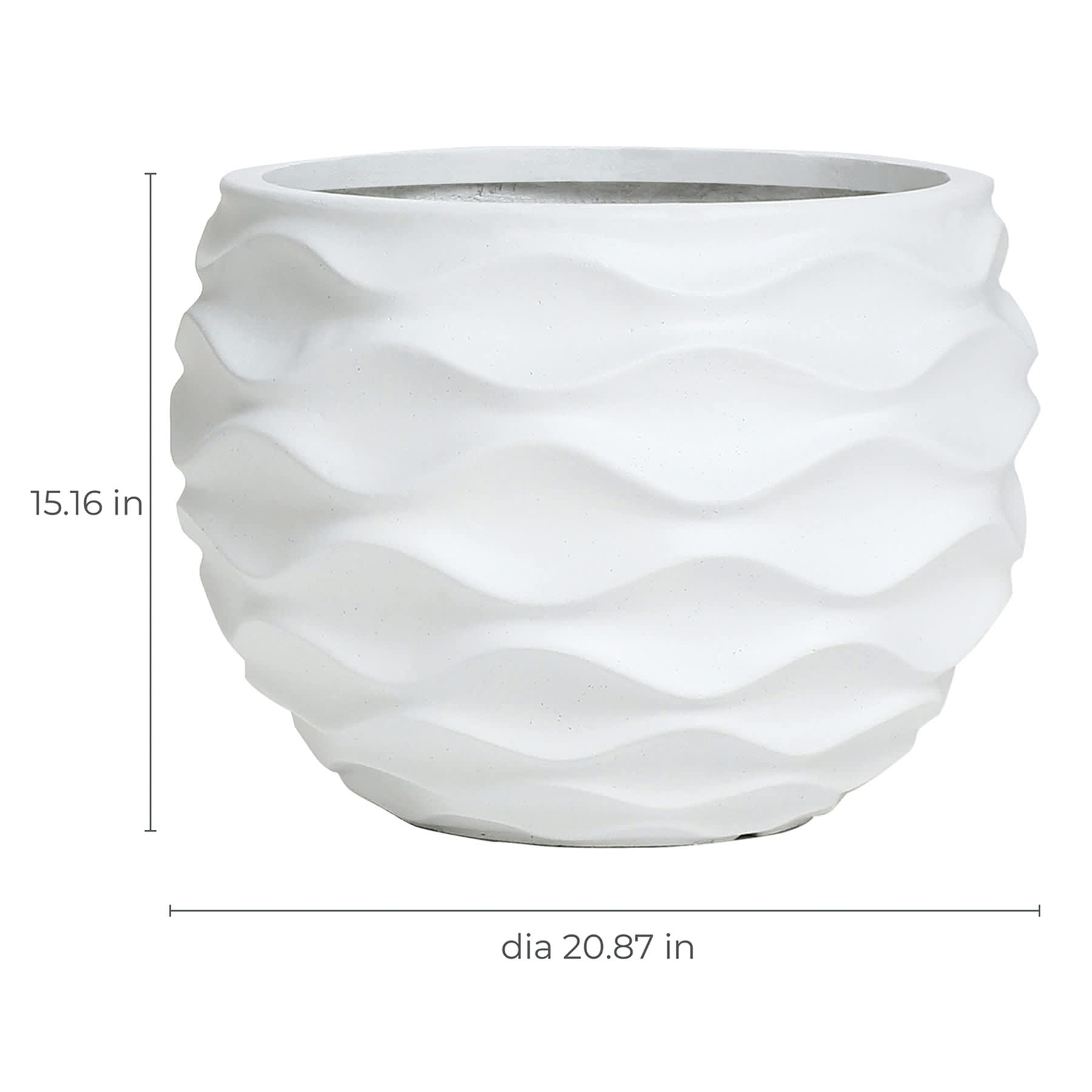 Crosby St. Clara White Outdoor Planter, Large