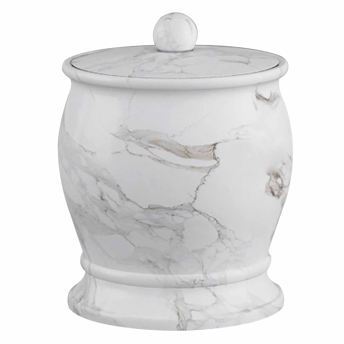 Providence Belle Grey & White Marbled Bath Container, 5"