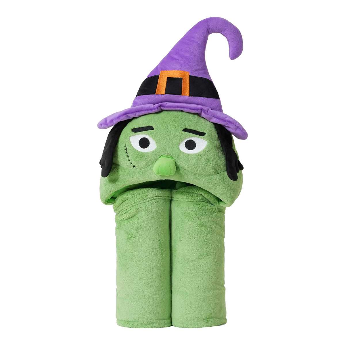 Hooded Halloween Witch Throw Blanket