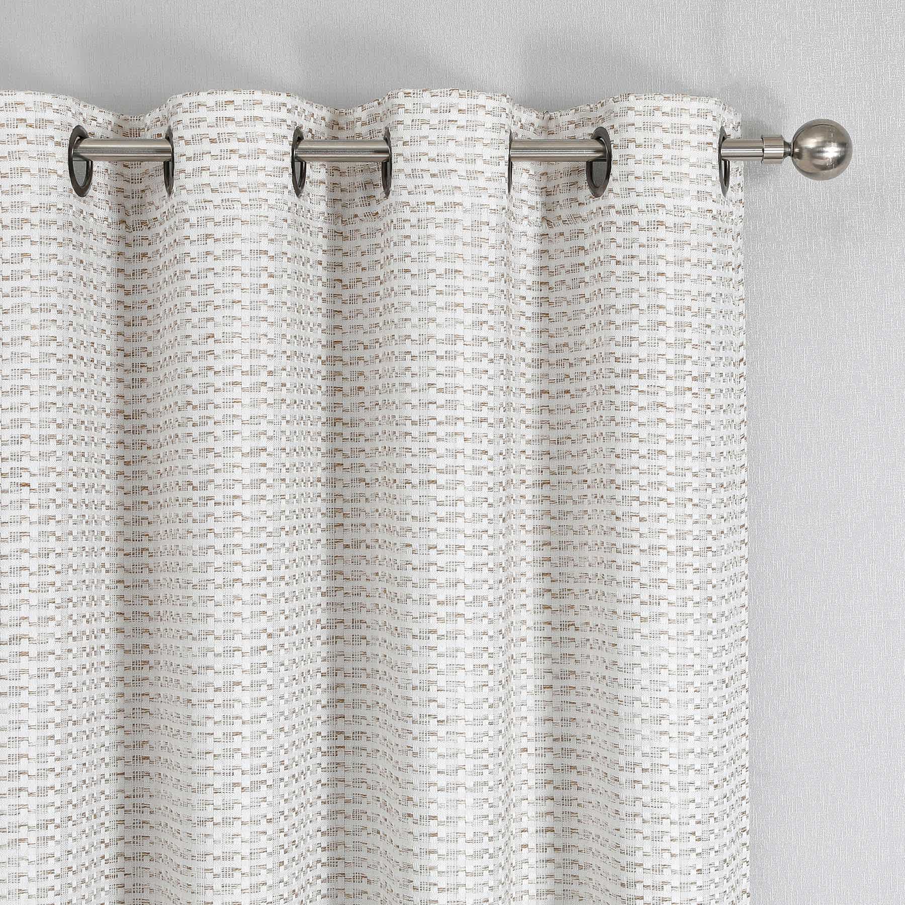 Sun Shield Linen Blackout Grommet Curtain Panel, 84"