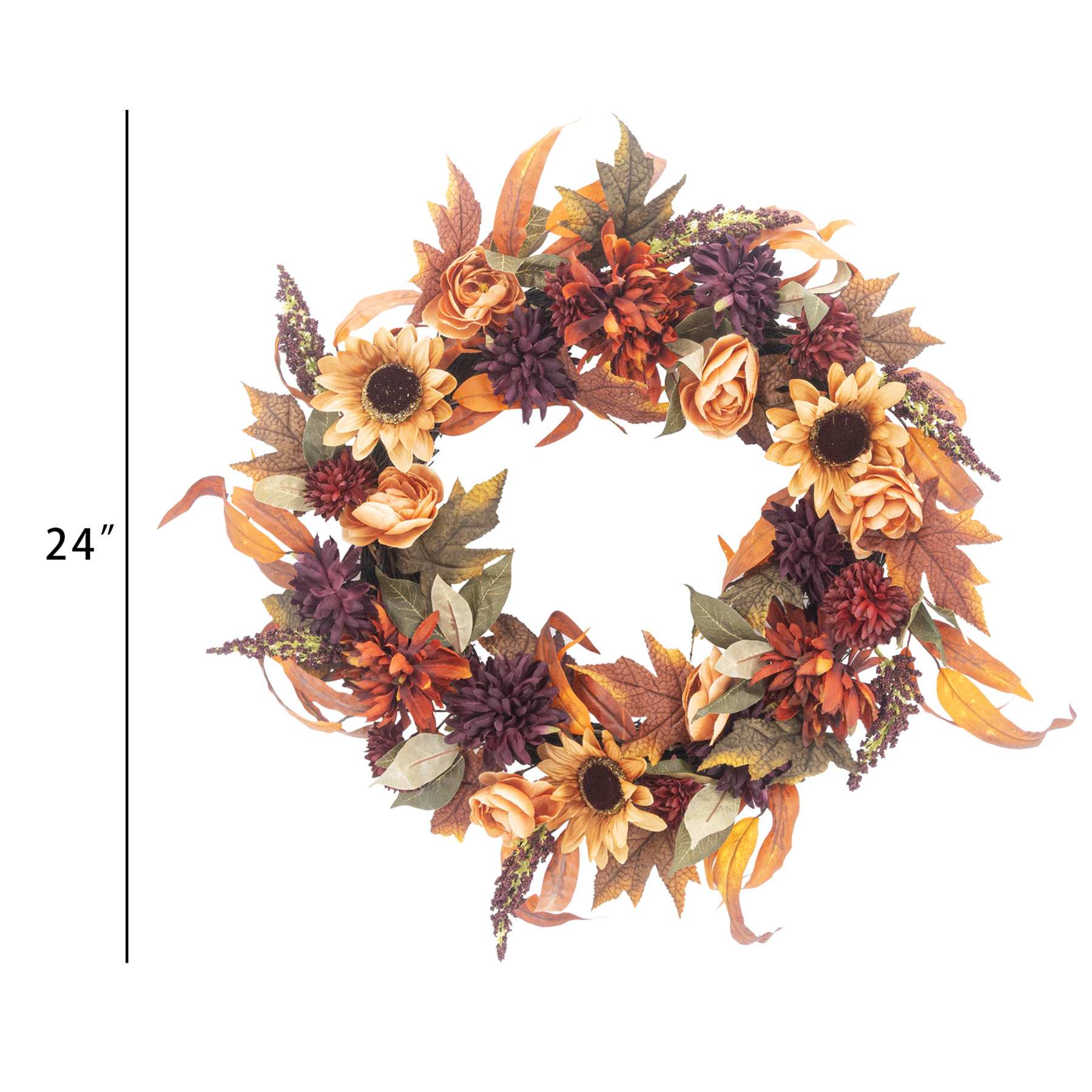 Mum Sunflower Wreath, 24"