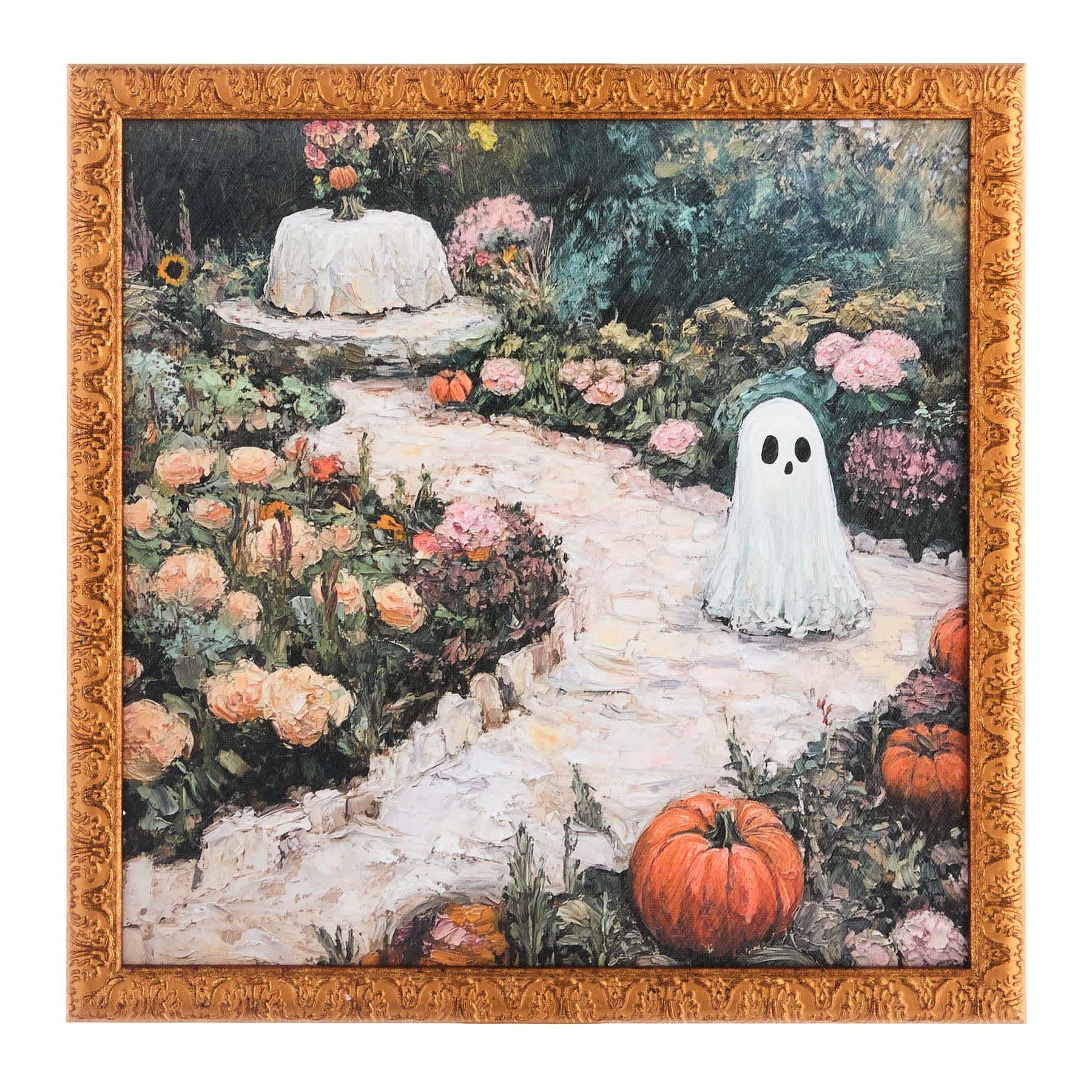 Framed Ghost in Garden Path Wall Art, 12"