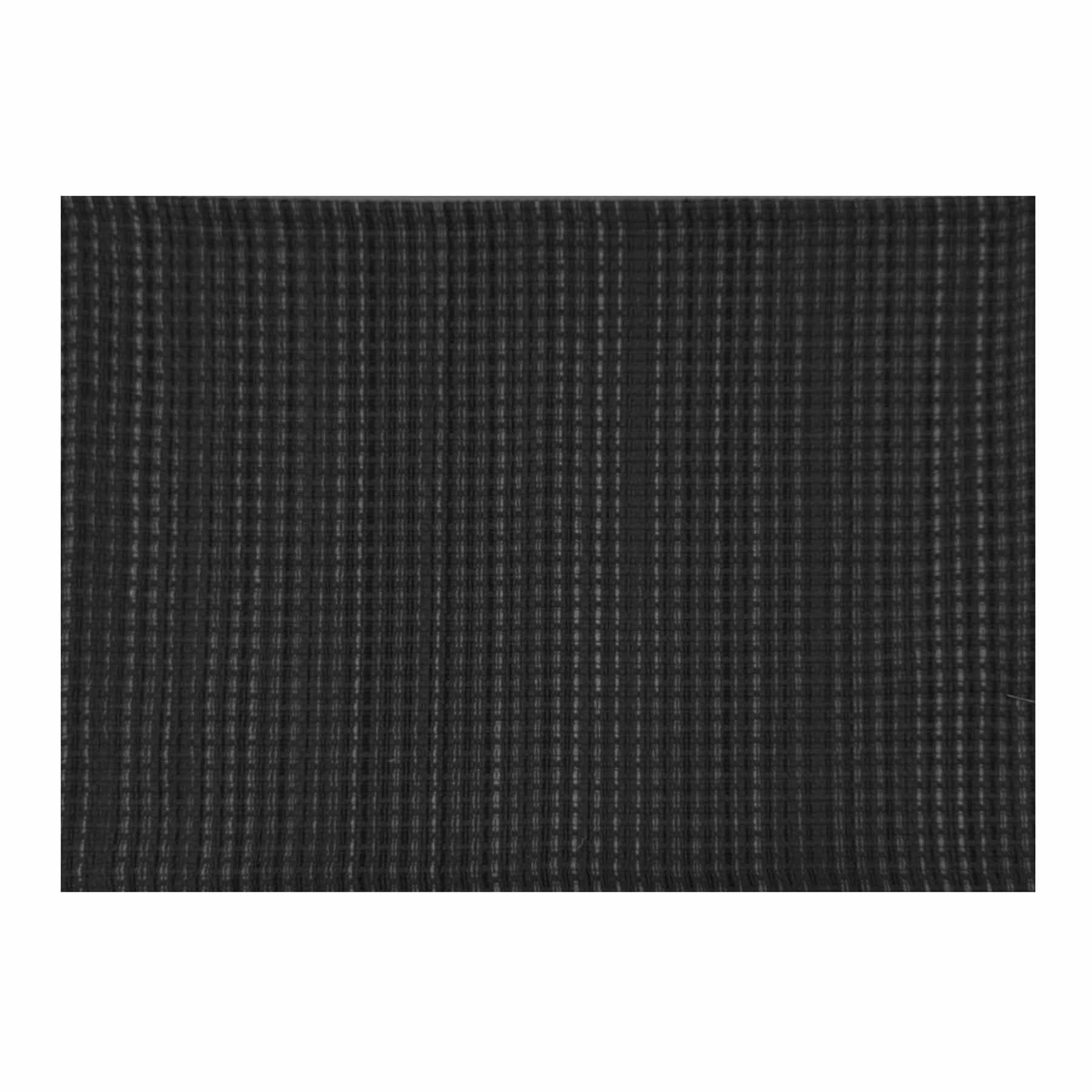 Set of 4 Black Ribbed Woven Placemats, 13x18