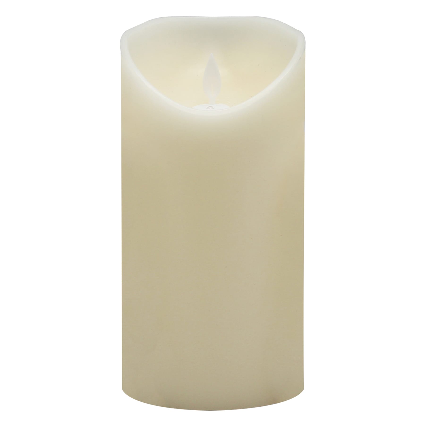 Ivory LED Pillar Candle, 4x8