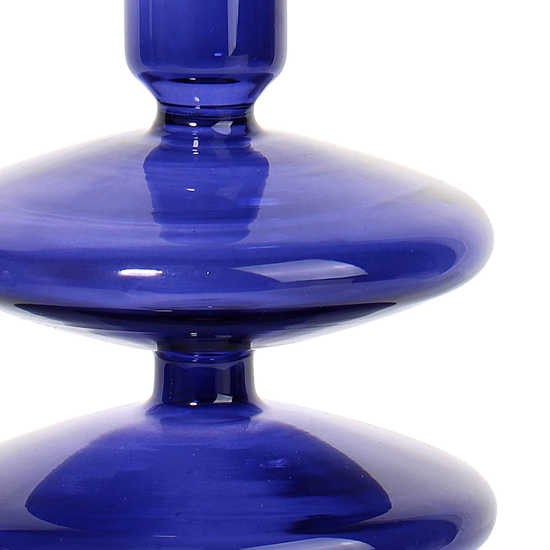 Crosby St. Blue Taper Candle Holder, 6.5"