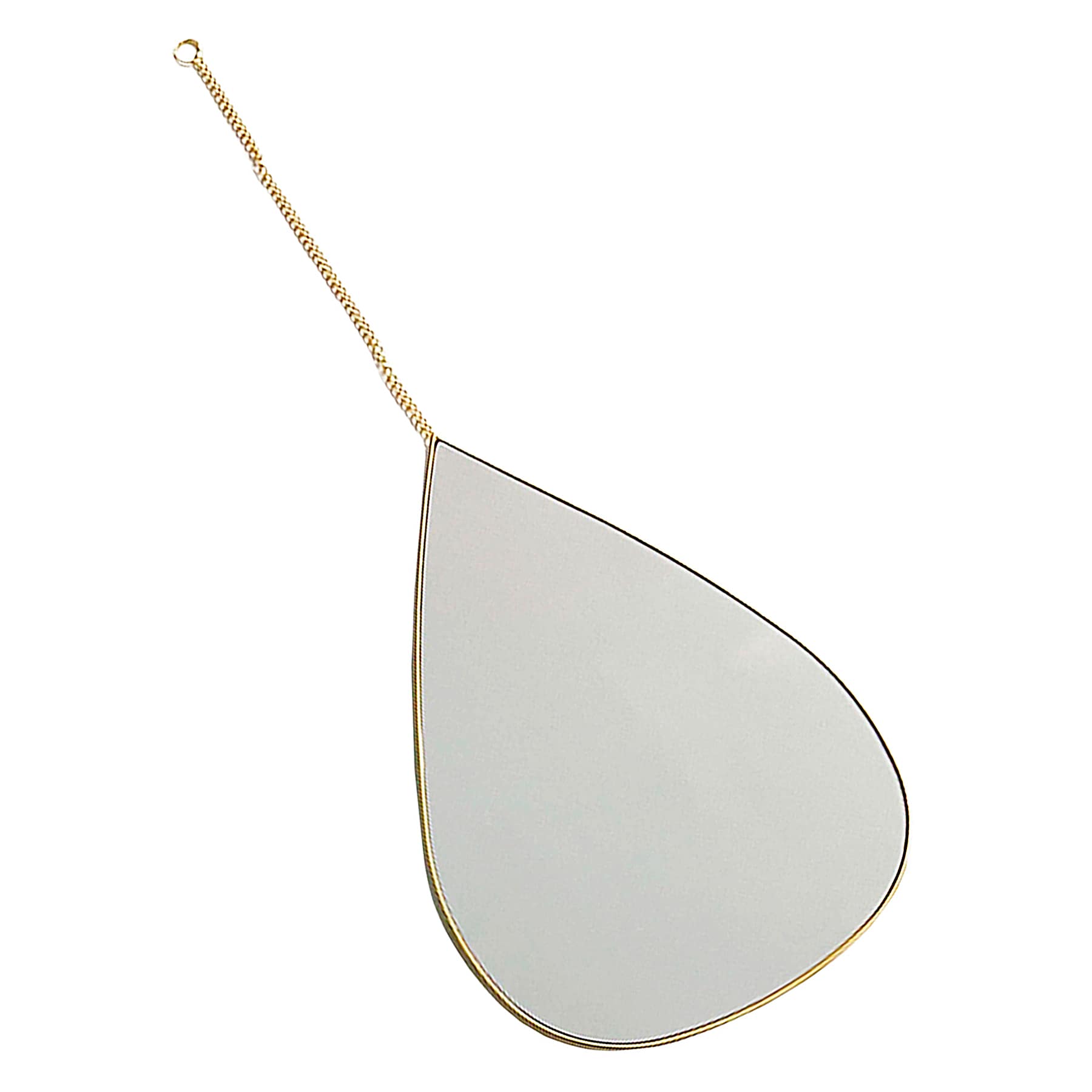 3-Piece Teardrop Wall Mirror Set with Chain Hanger, 11X8