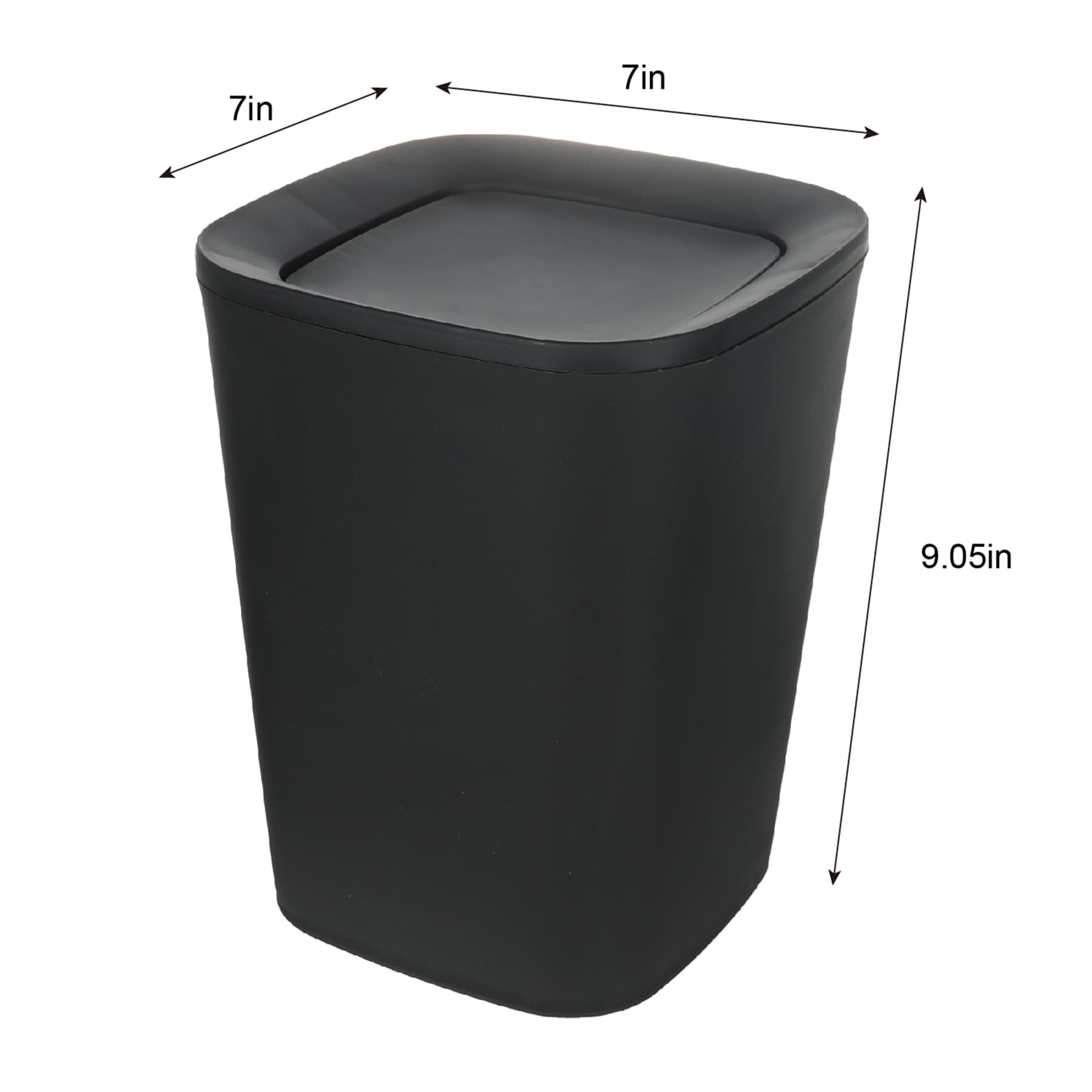Black Swing Trash Can, 5l