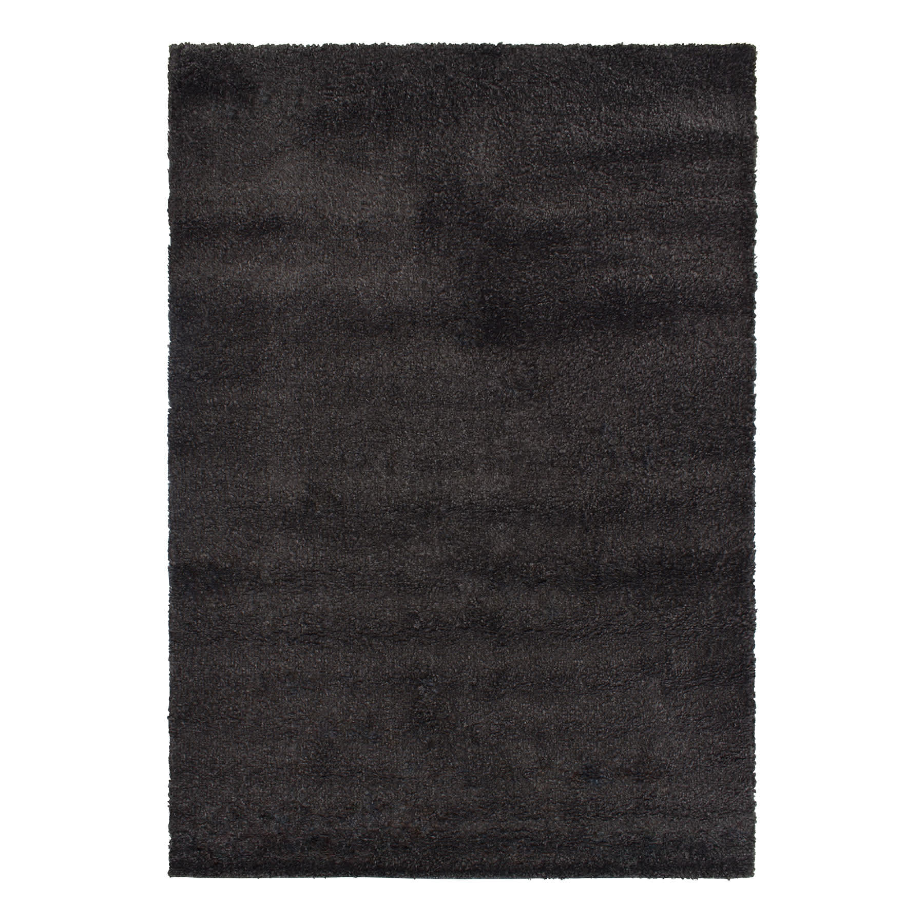(C180) Parma Dark Grey Shag Area Rug, 5x7