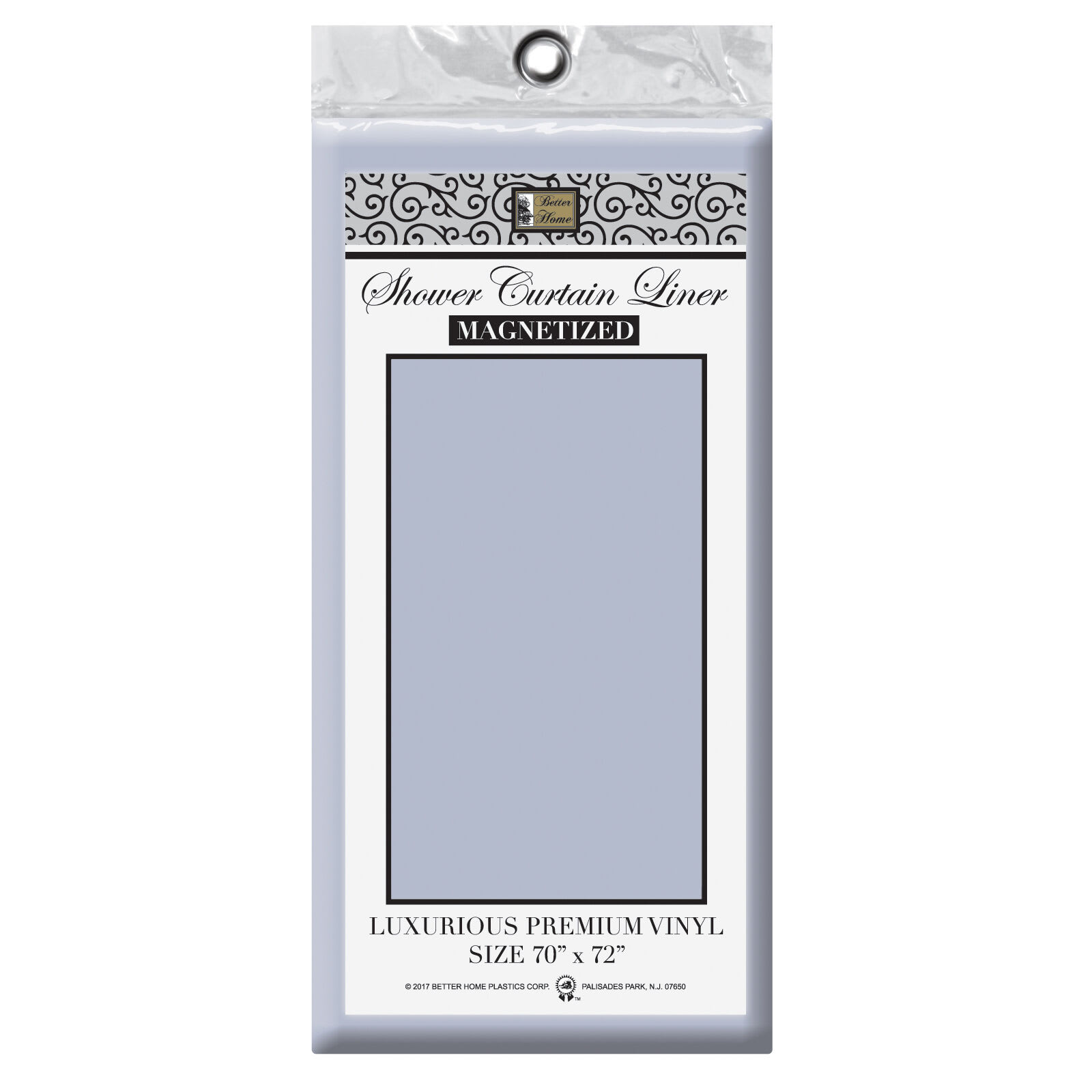Grey Lightweight Shower Curtain Liner, 72"