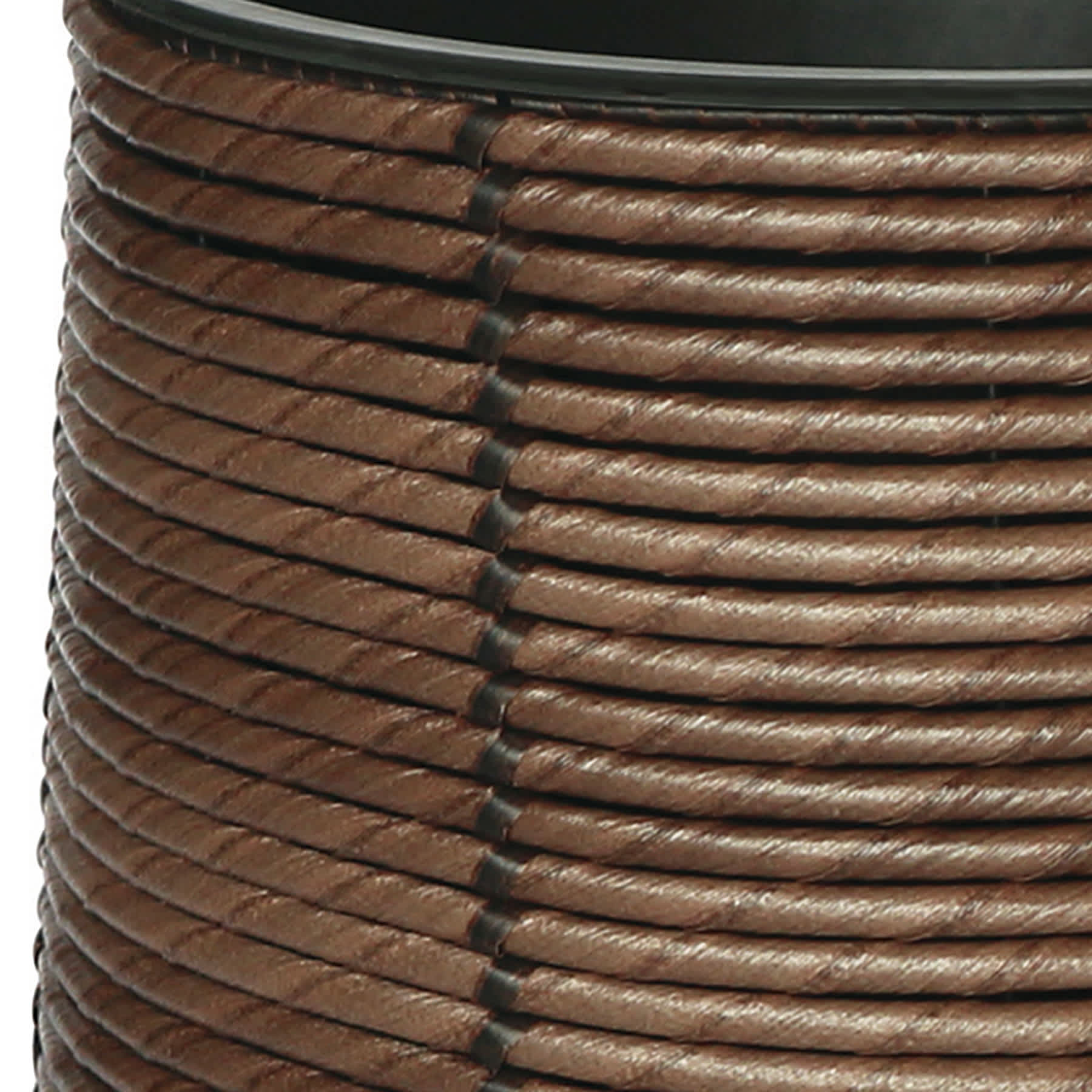 Found & Fable Dark Brown Forest Polywicker Outdoor Planter, Large