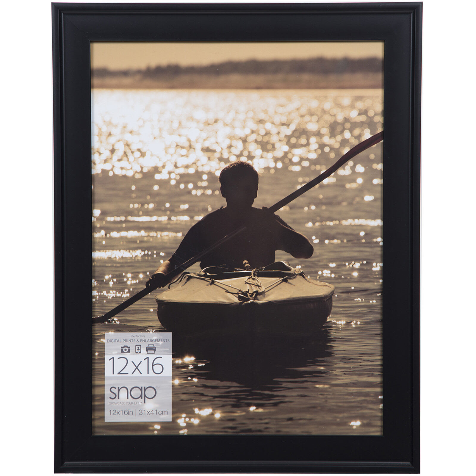 Black Scoop Profile Photo Wall Frame, 12x16