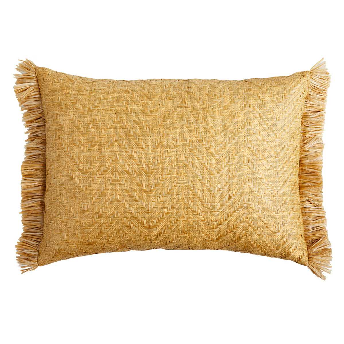 Hermosa Fringe Lumbar Outdoor Throw Pillow, 14x20