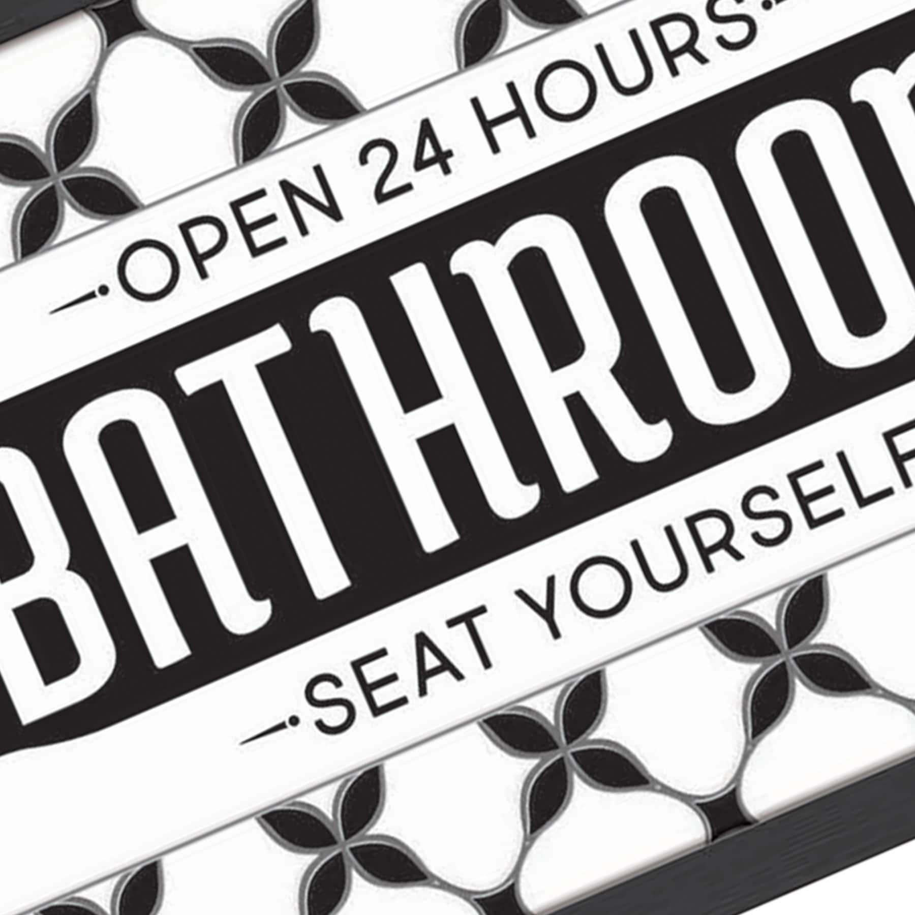 Bathroom Faux Tile Wall Decor, 24x12