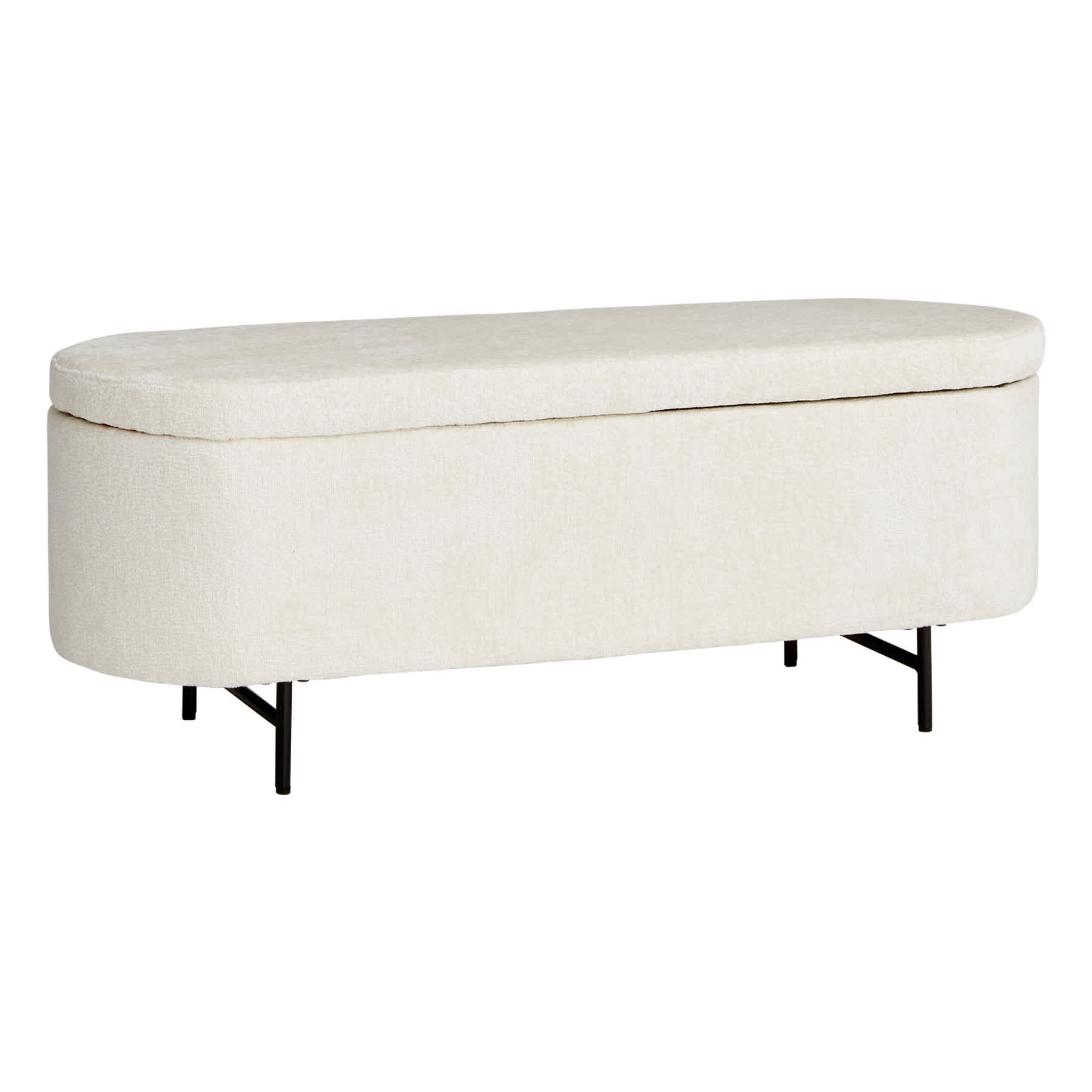 Crosby St. Roxie Storage Bench, White