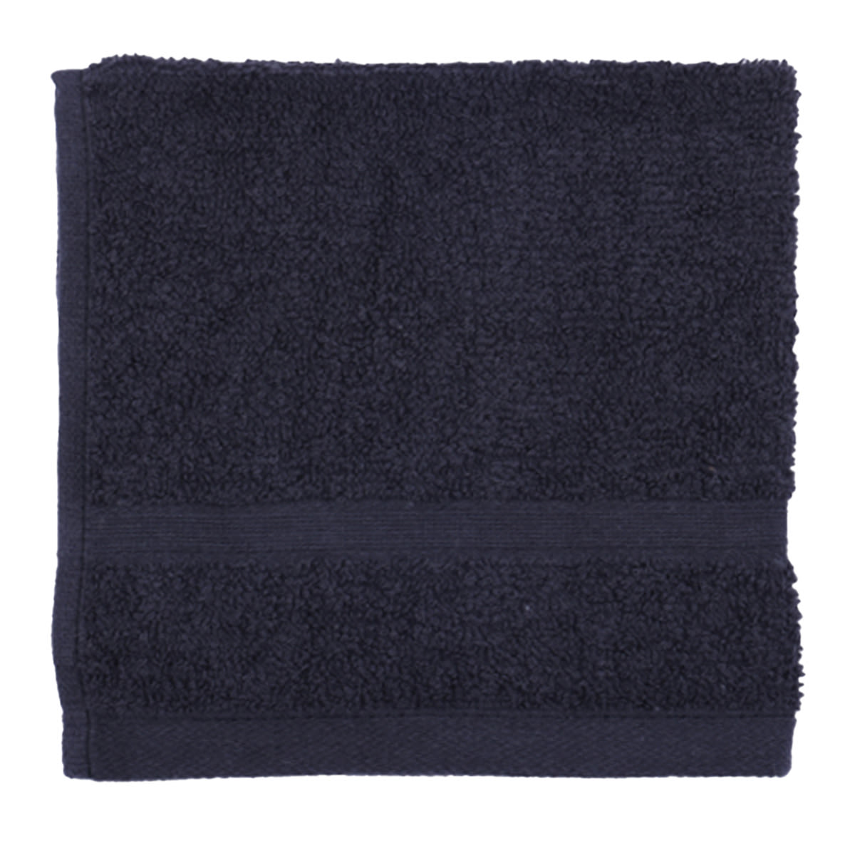 Essential Solid Black Washcloth, 13"