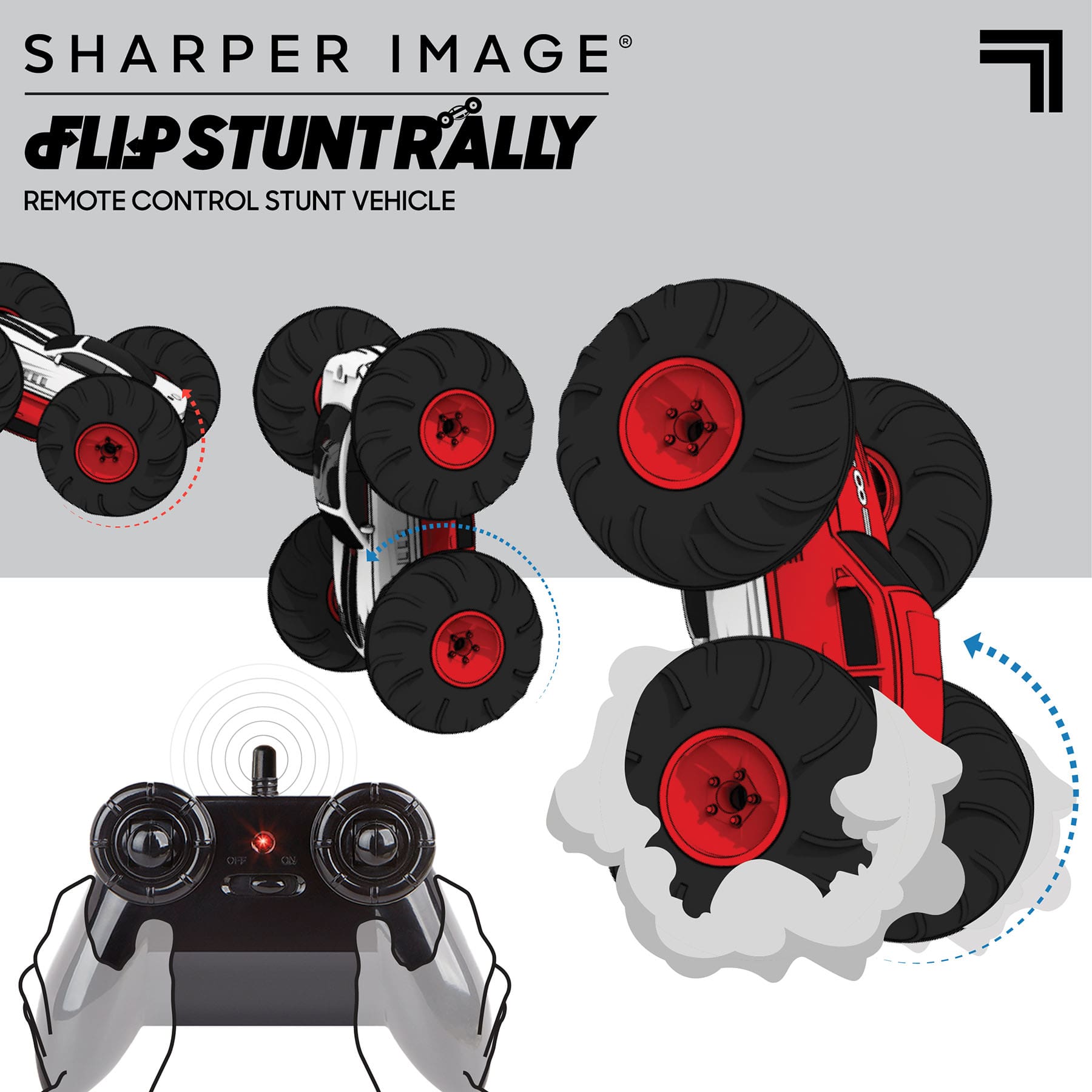 Sharper Image Flip Stunt Rally RC Car Toy