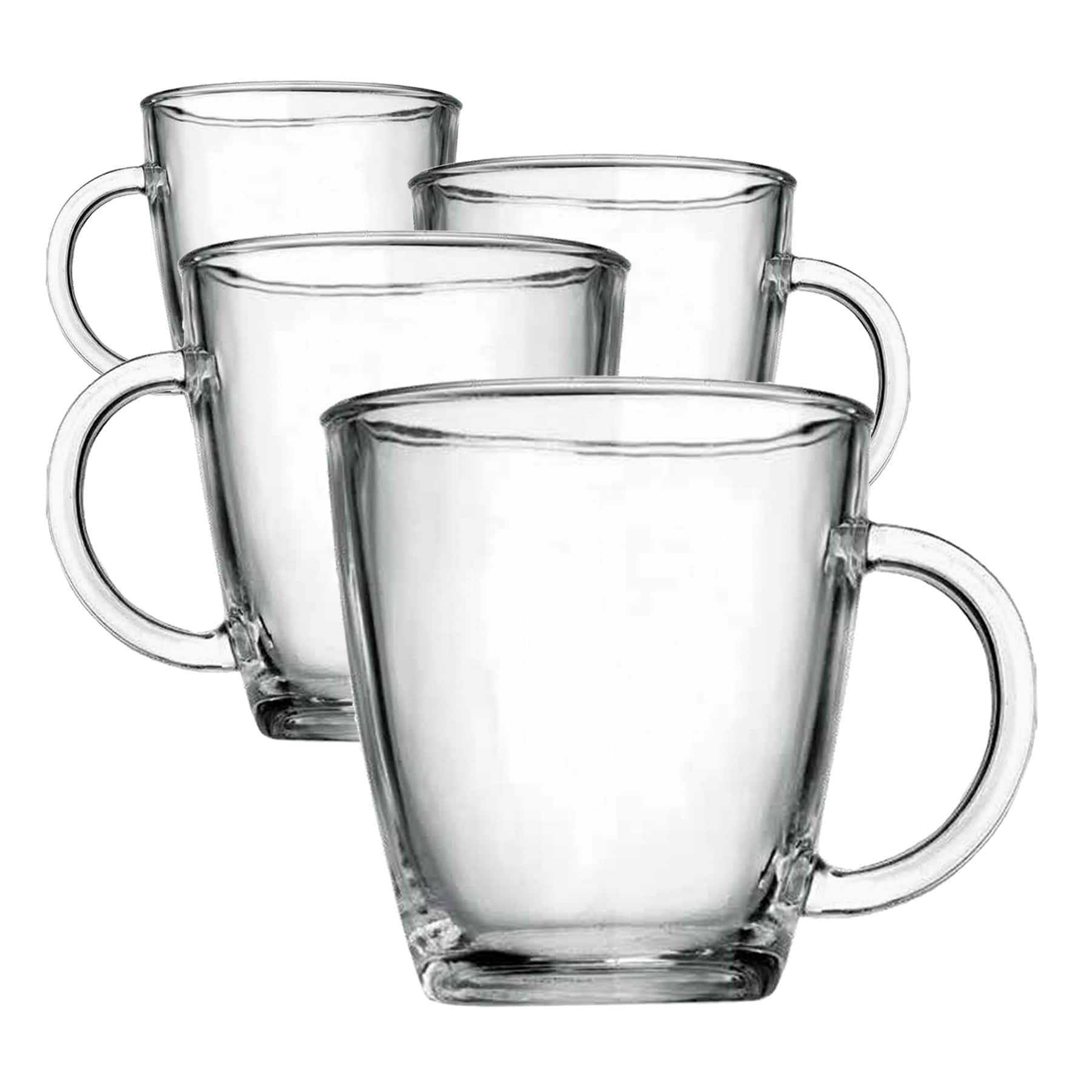 Set of 4 Barista Coffee Mugs, 12oz