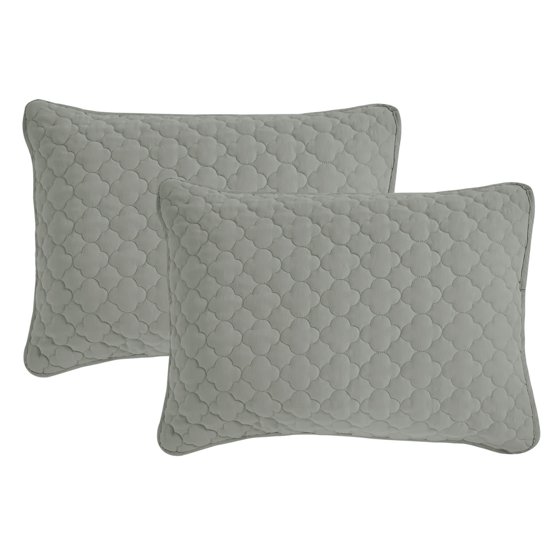 Found & Fable 3-Piece Dark Grey Washed Microfiber Quilt Set, Full/Queen