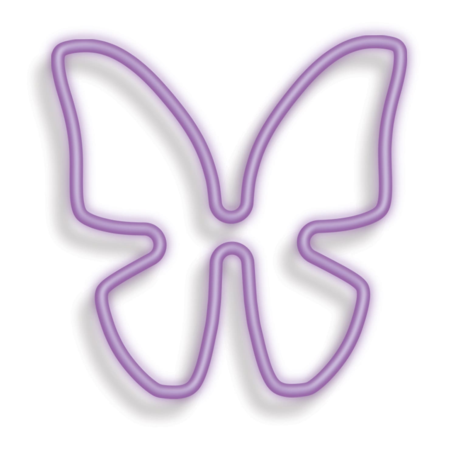 Purple Butterfly Wall Neon Sign, 11.3"