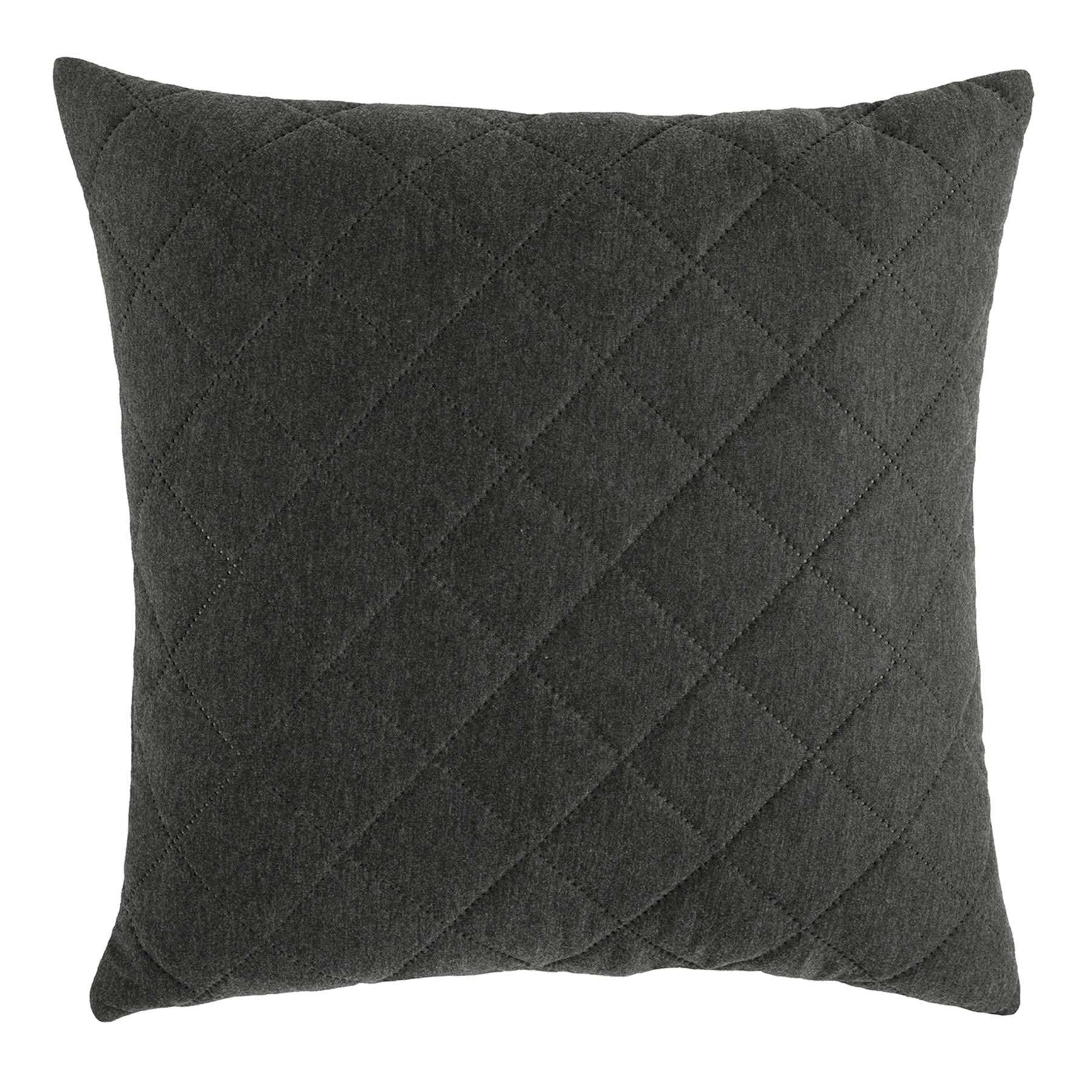 Black Embossed Jersey Throw Pillow, 18"