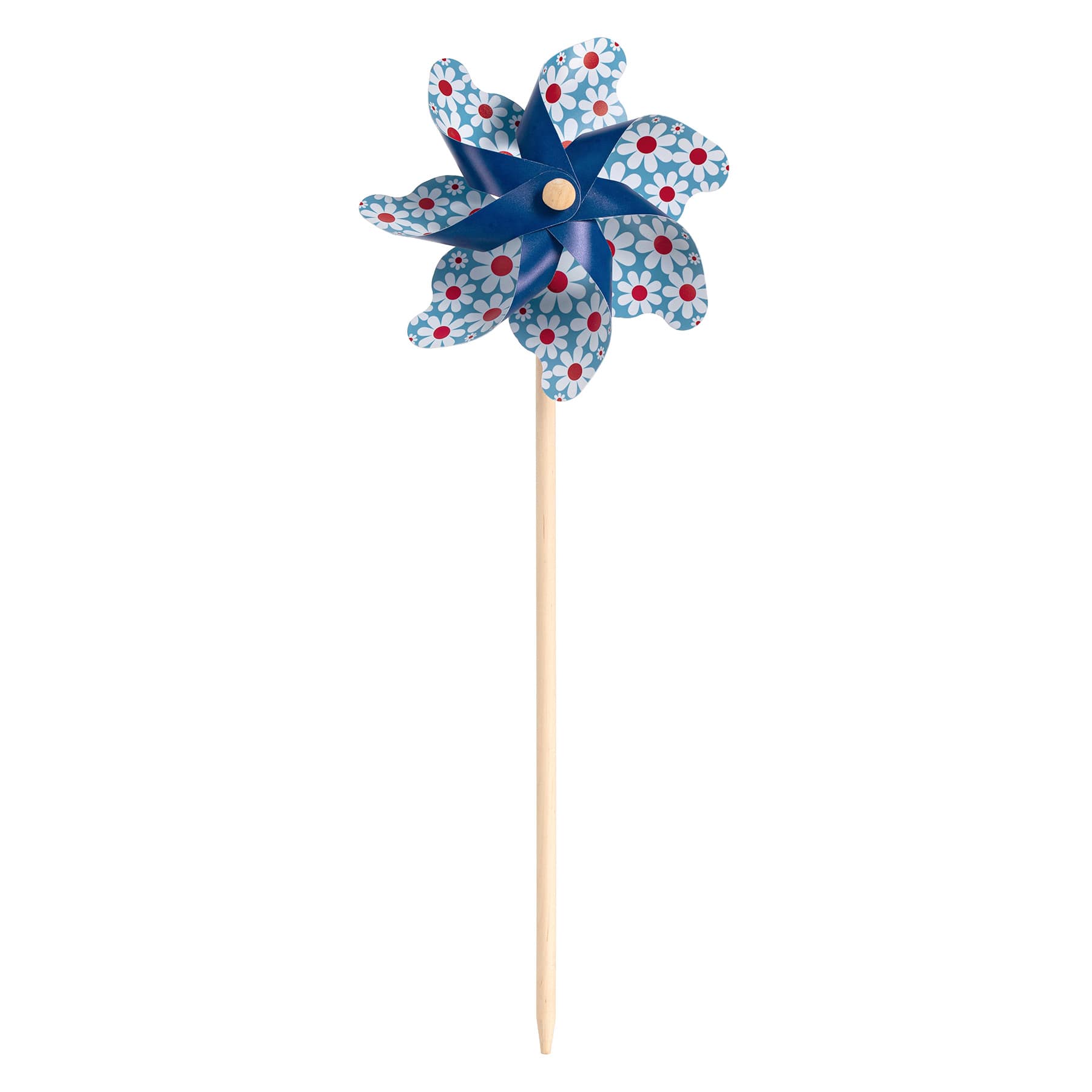 Sunny Club Blue Flower Whirligig, 19"