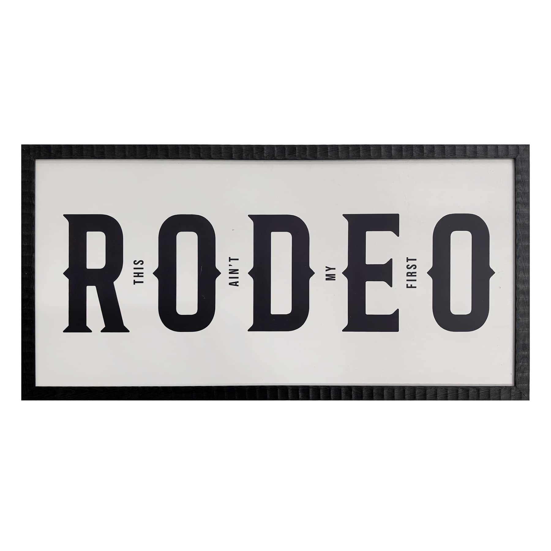 Glass Framed Rodeo Paper Wall Art, 28x14