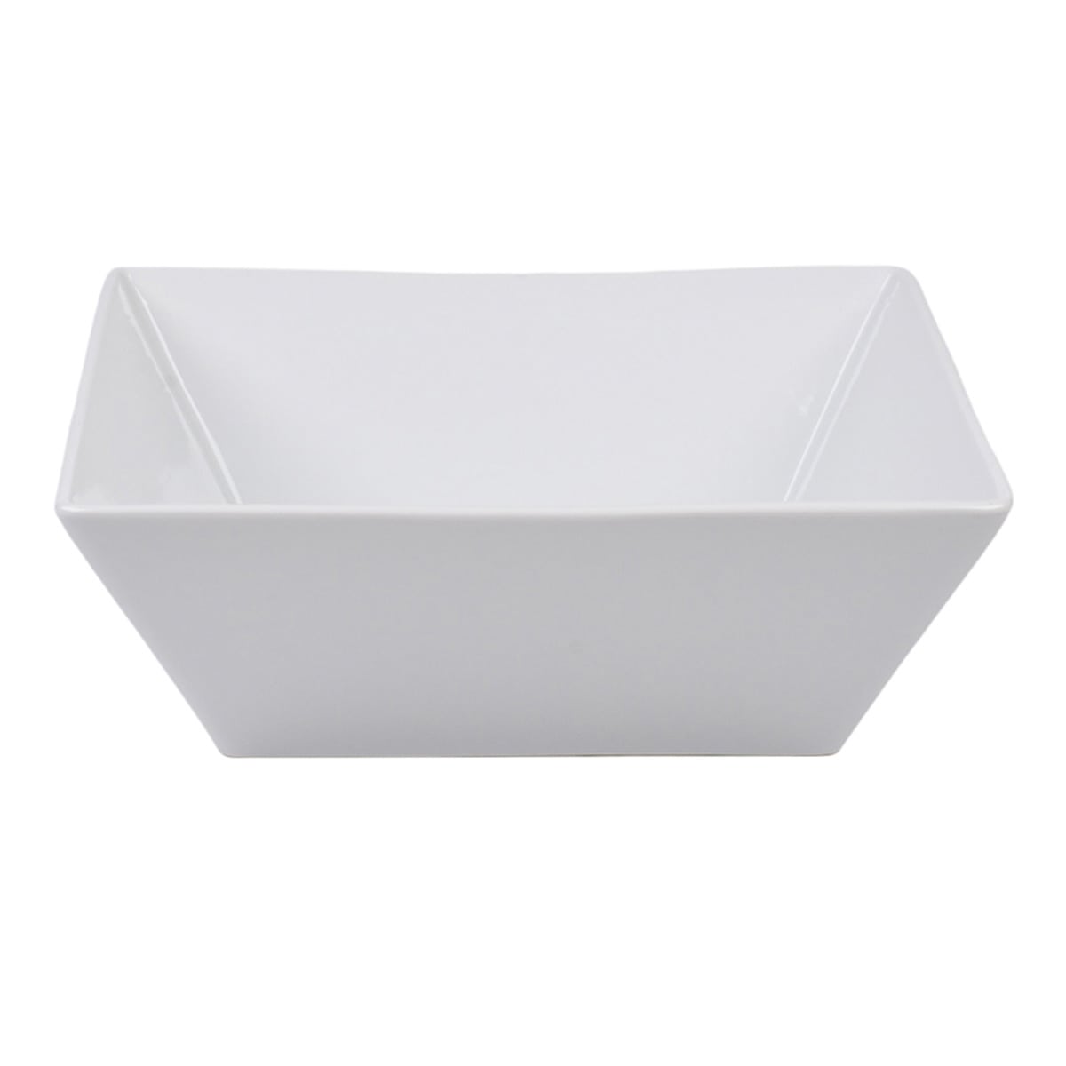 Super White Hard Square Porcelain Serving Bowl, 13"