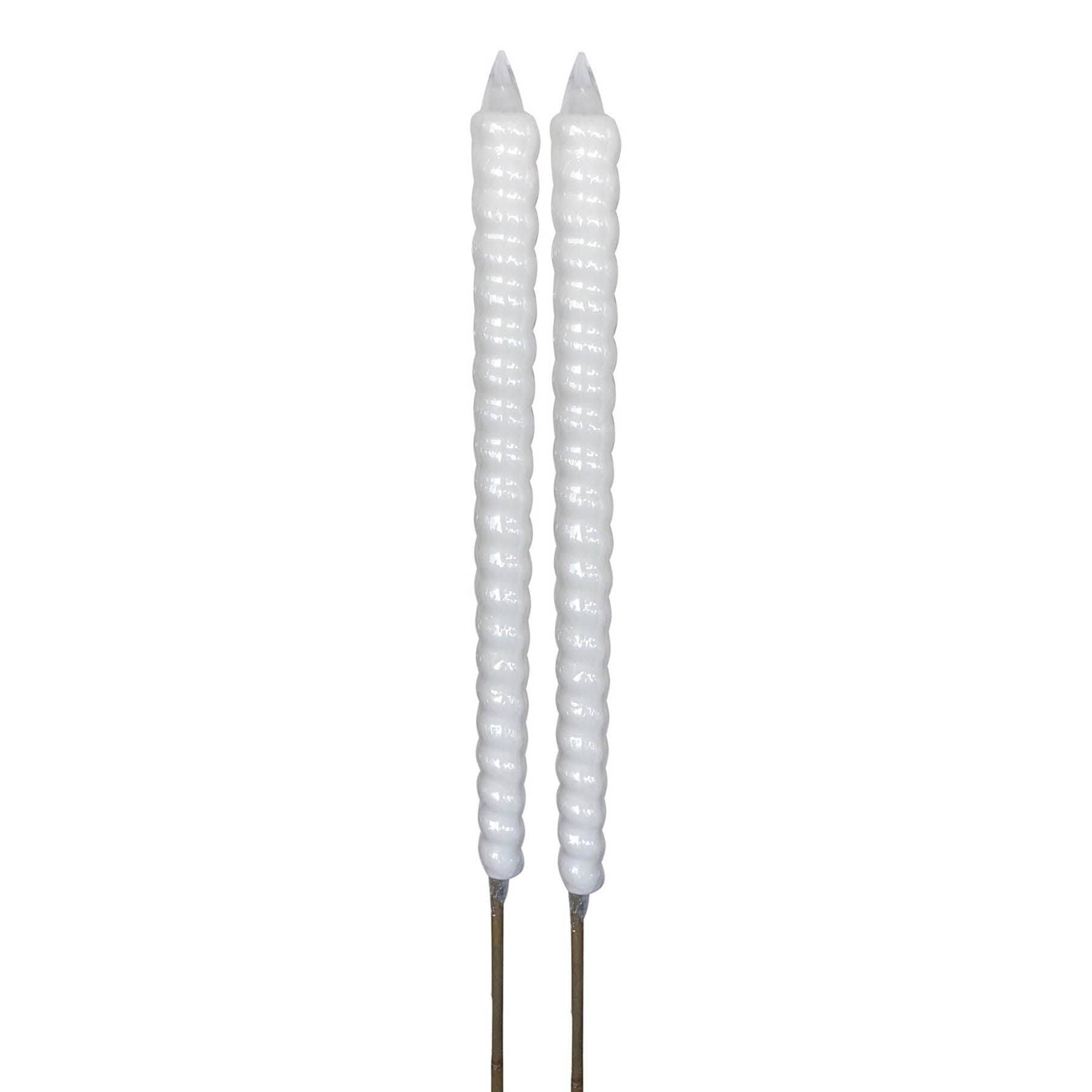 2-Pack White Citronella Flare Candles, 7.5oz