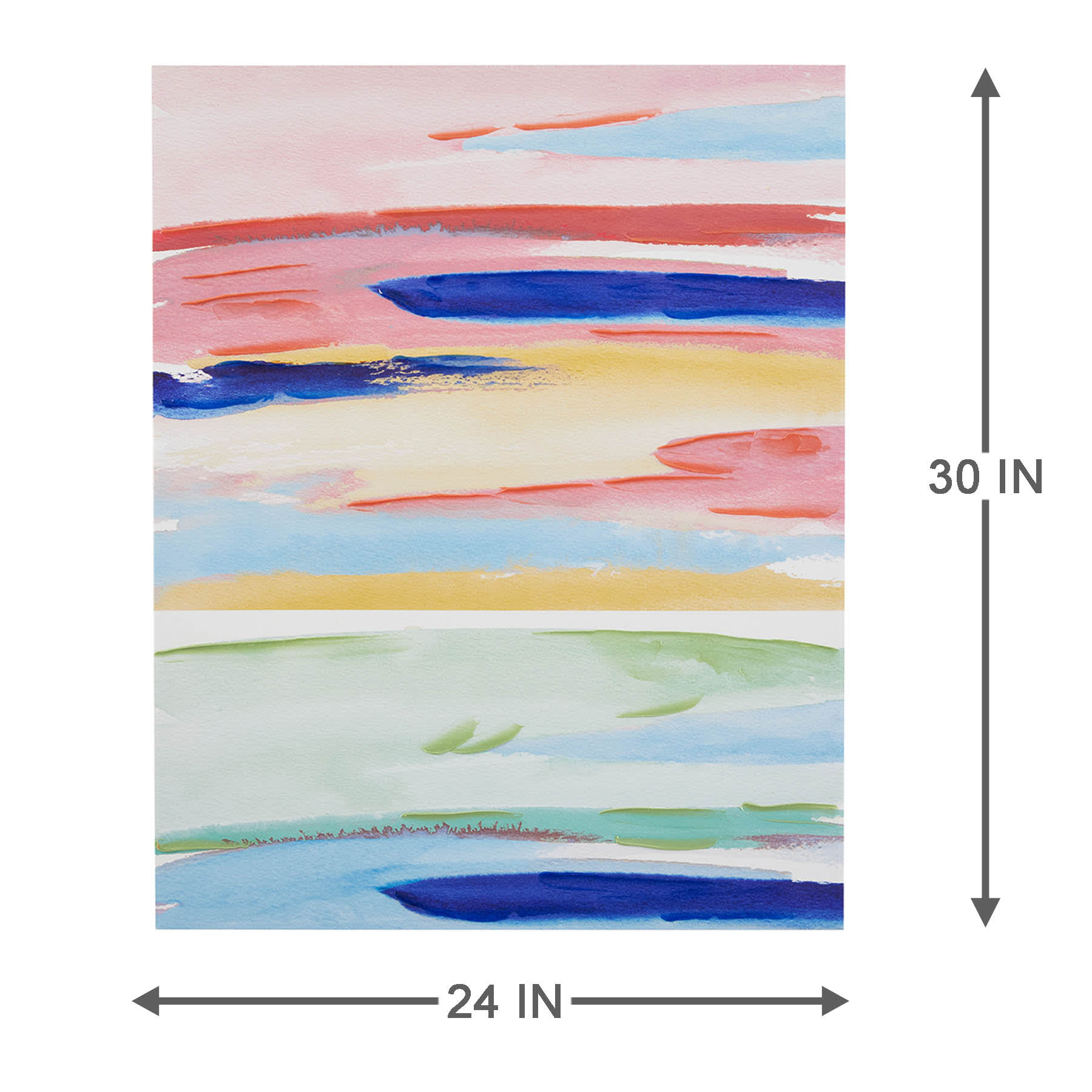 Colorful Abstract Canvas Wall Art, 24x30