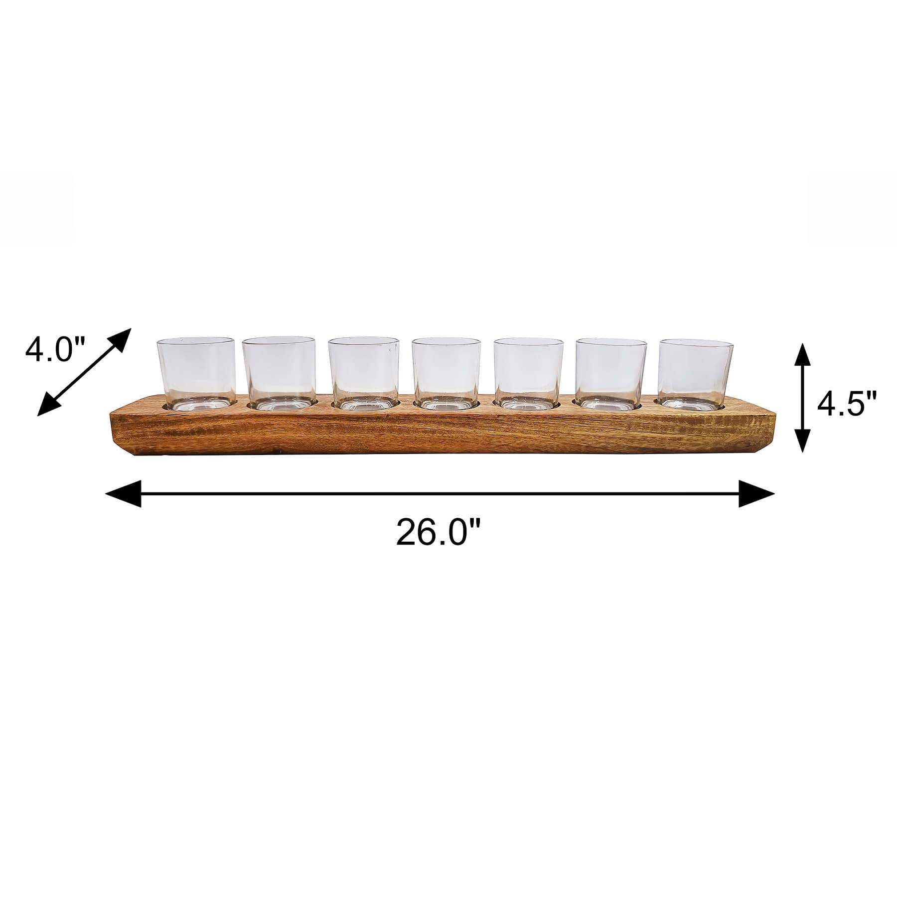 Brown Wooden Centerpiece Candle Holder, 26"
