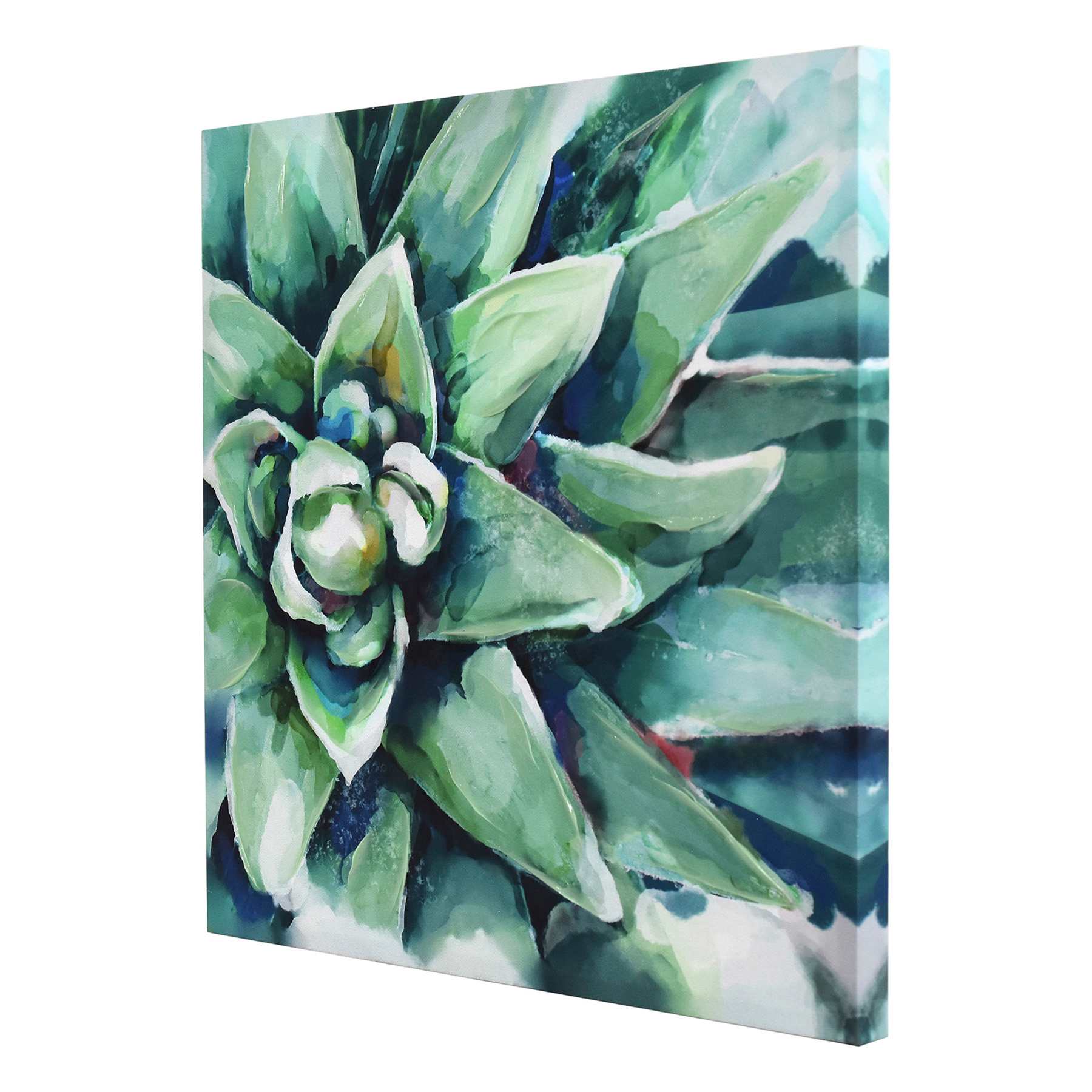 Green Floral Canvas Wall Art, 24"