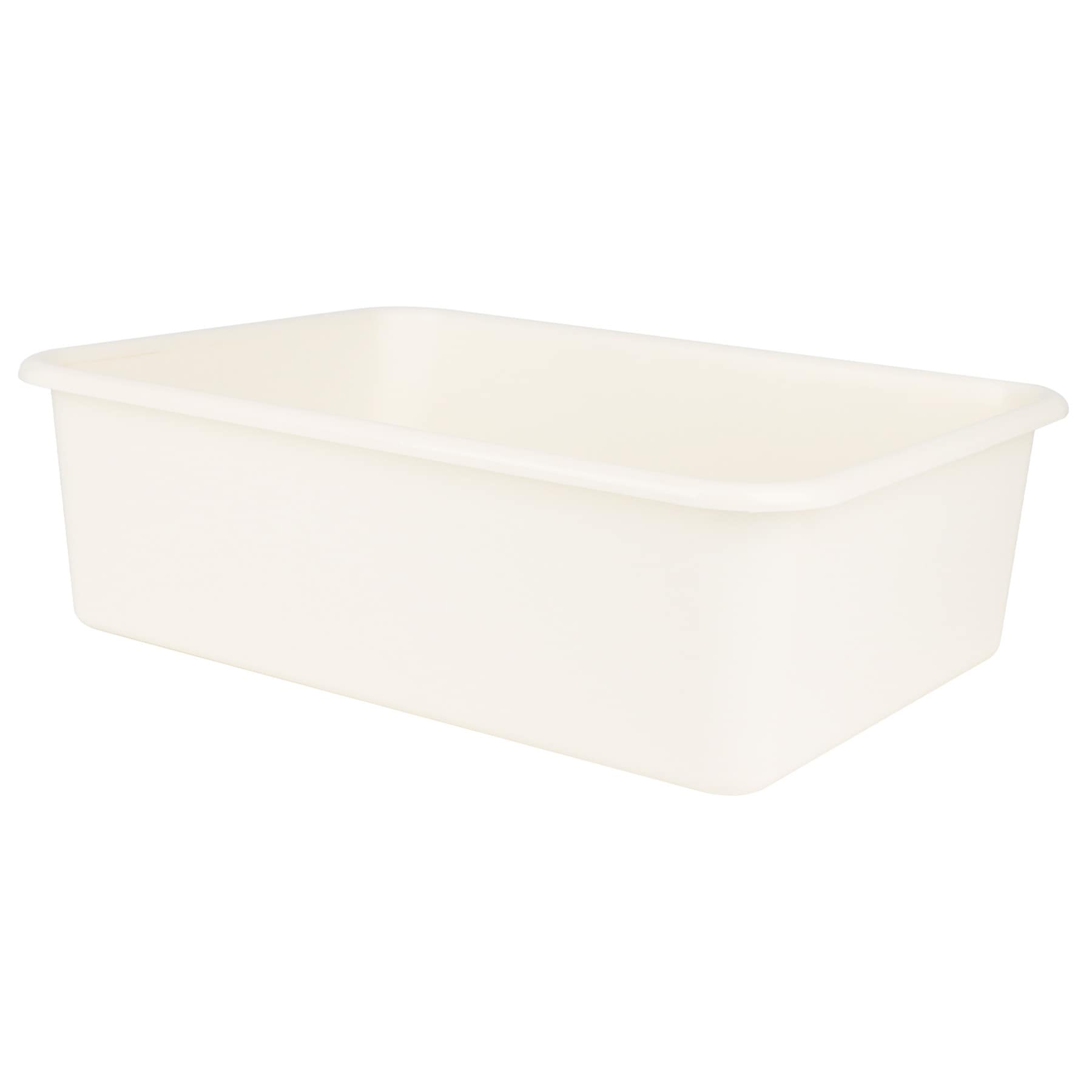 Kids White Storage Bin, Large