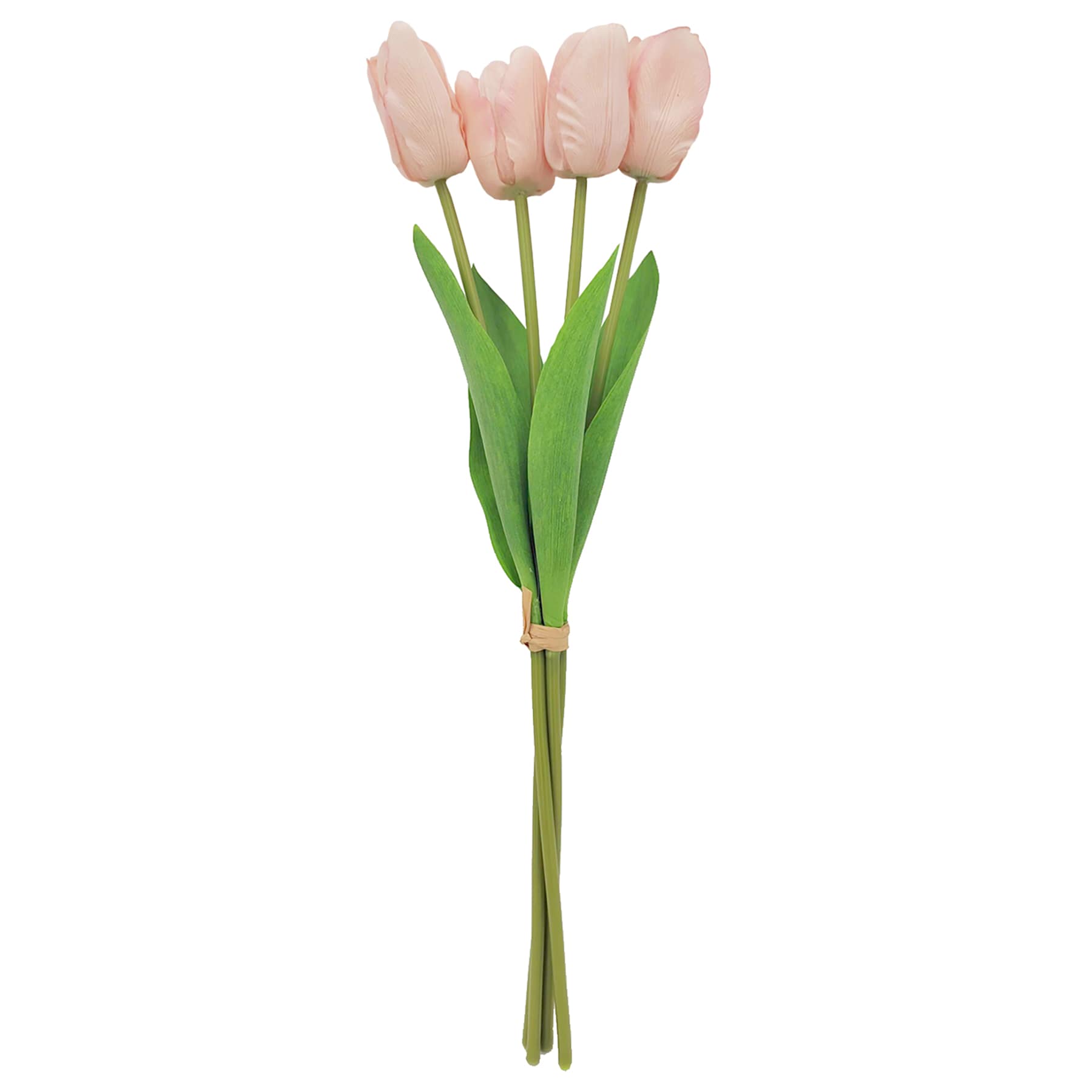 Pink Real Feel Tulip Floral Bush, 19"