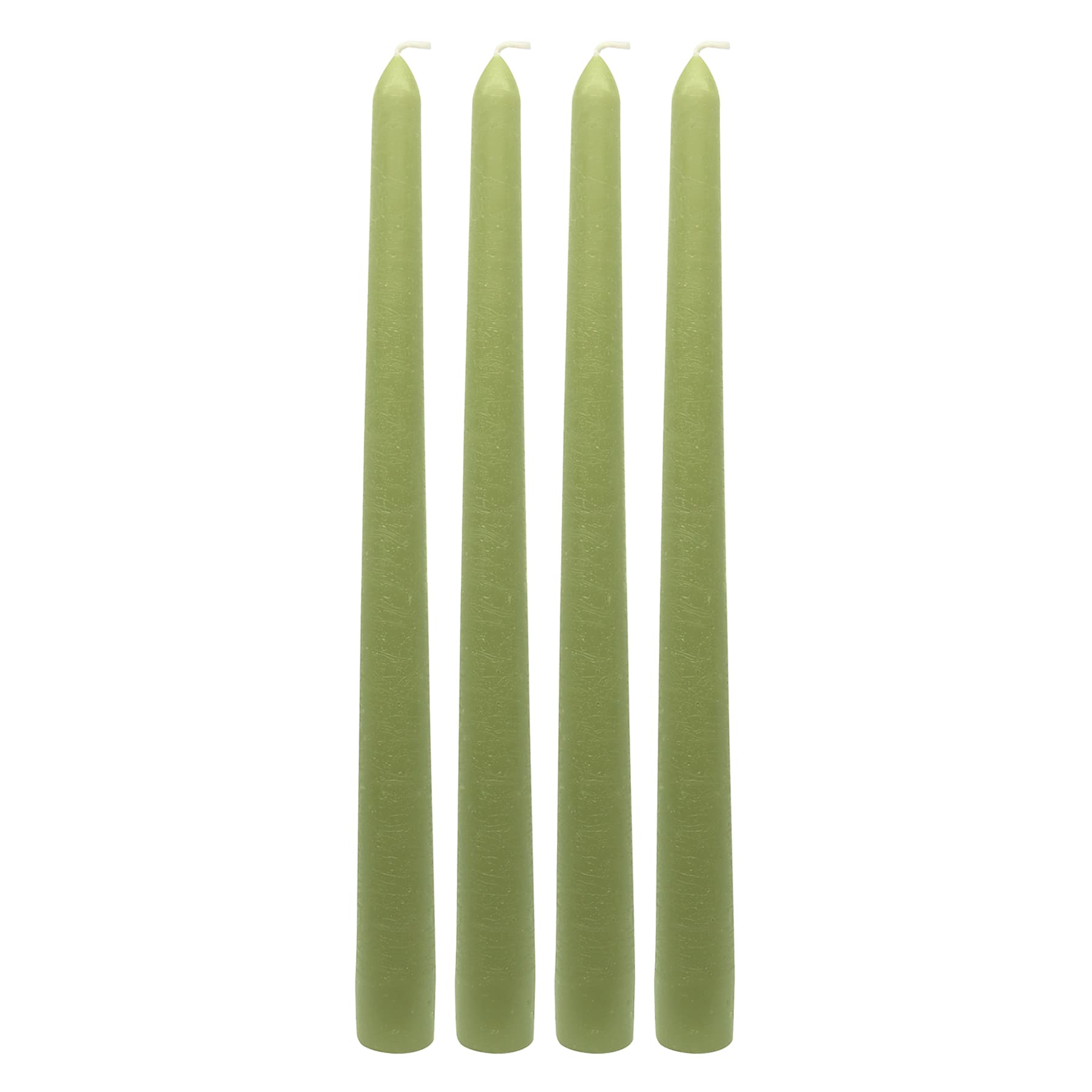 Honeybloom 4-Pack Green Unscented Taper Candles, 10"