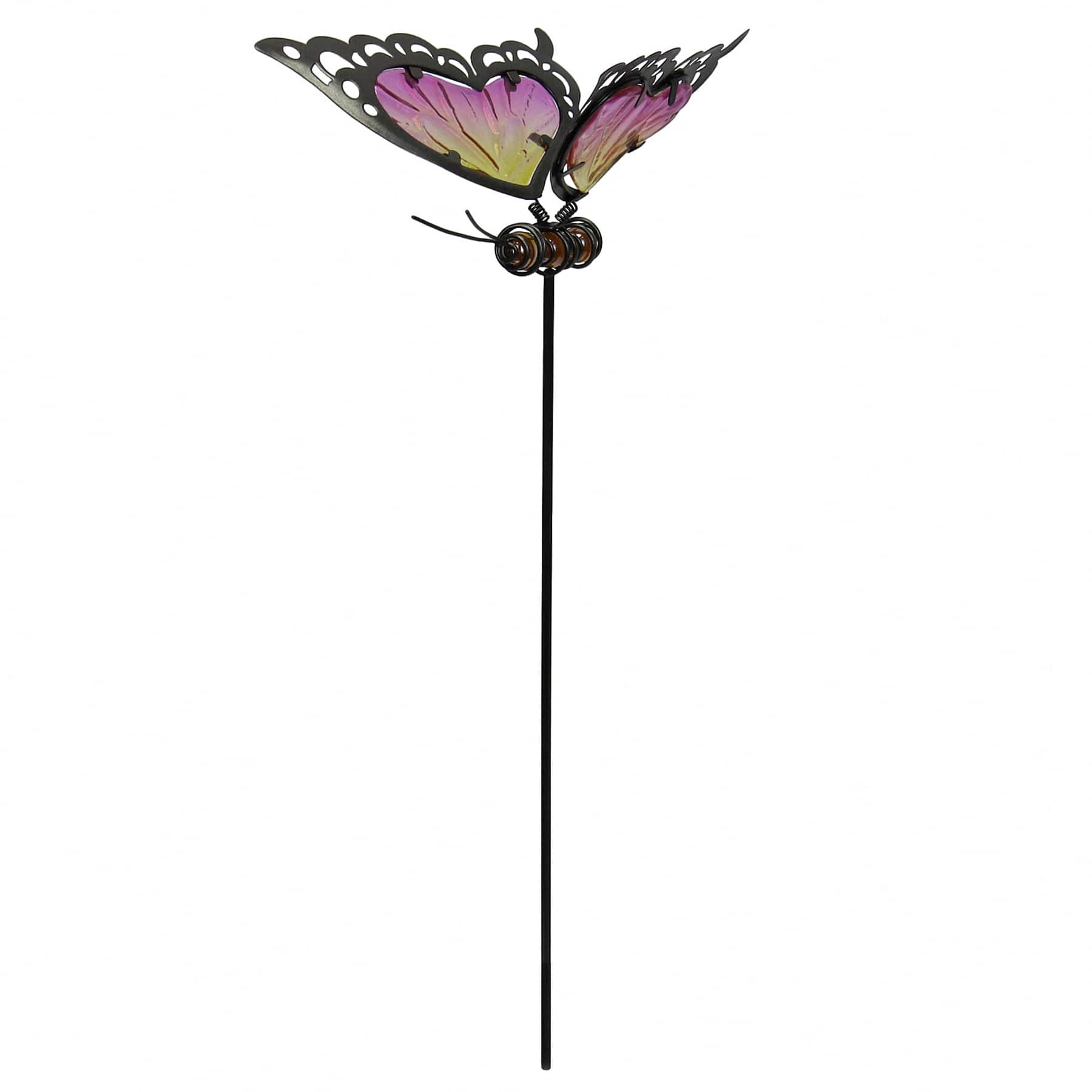 Yellow Butterfly Yard Pick, 24"