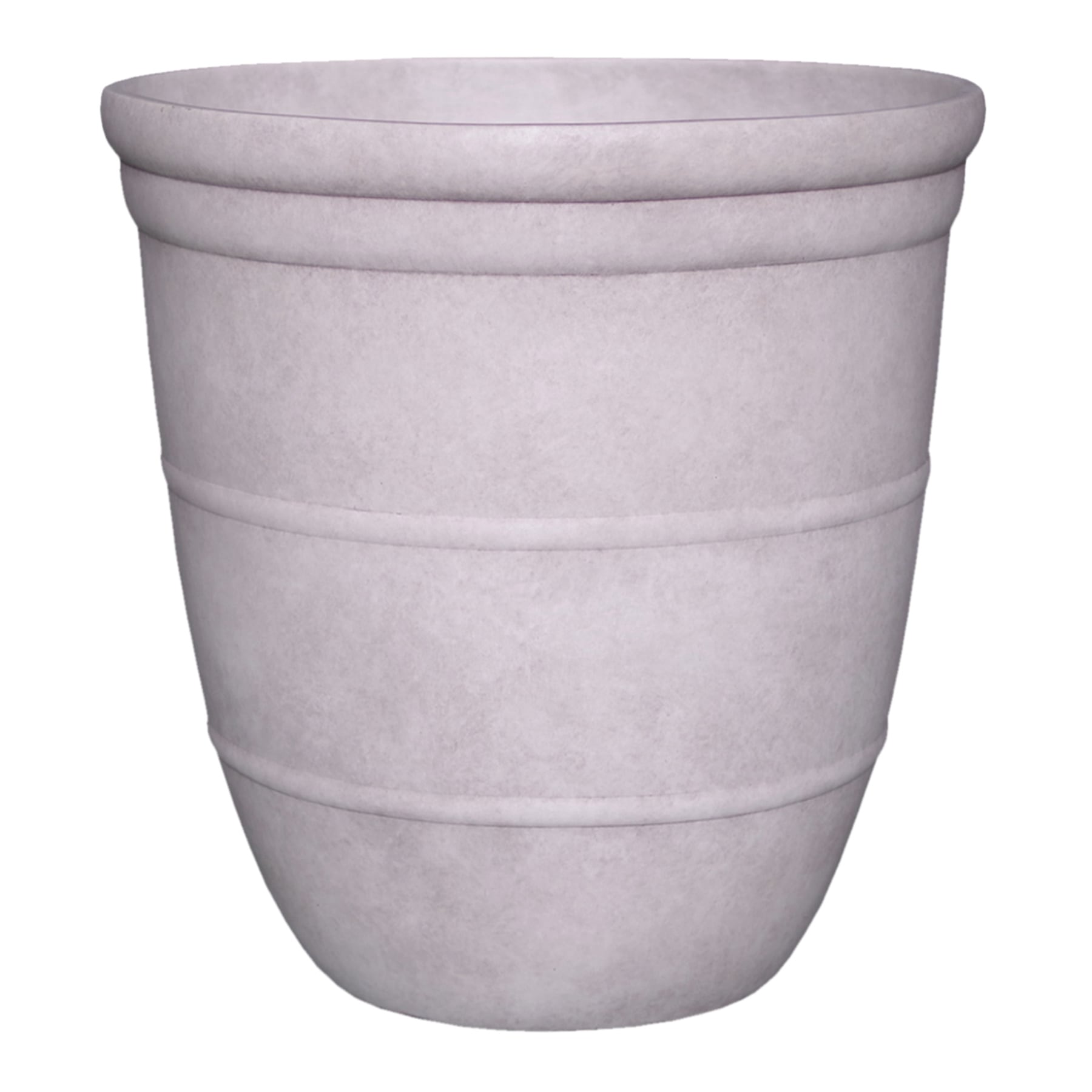 Honeybloom Ares White Stone Outdoor Planter, 14"