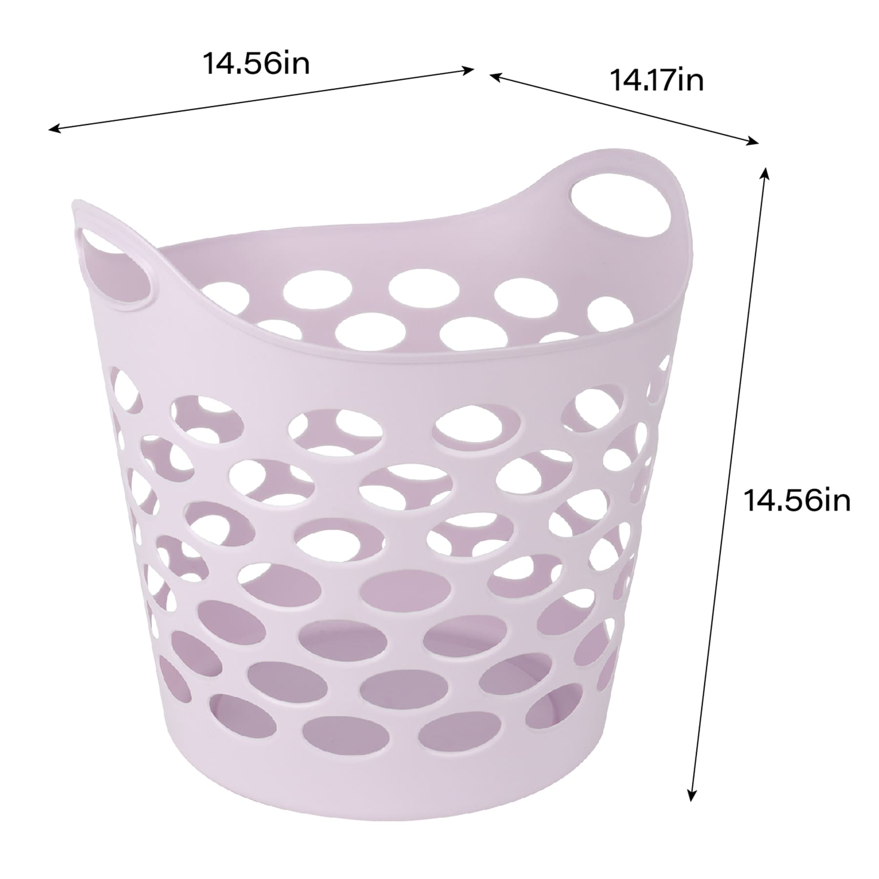 Lavender Flexible Laundry Hamper, 30l