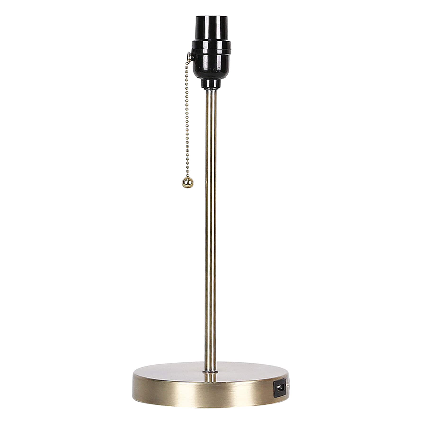 Gold Metal Task Lamp Base with USB Port, 14"