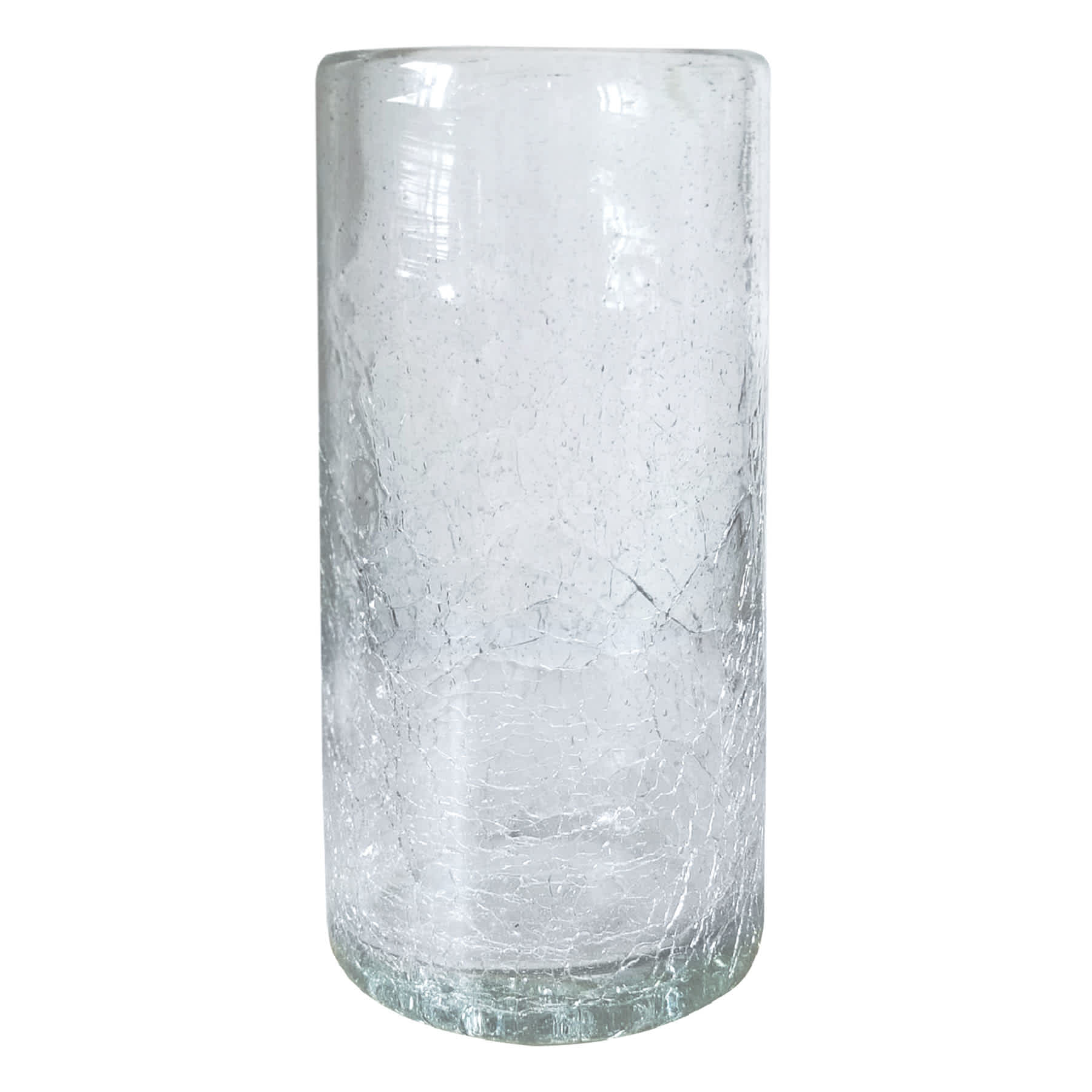 Clear Crackled Glass Highball, 19oz