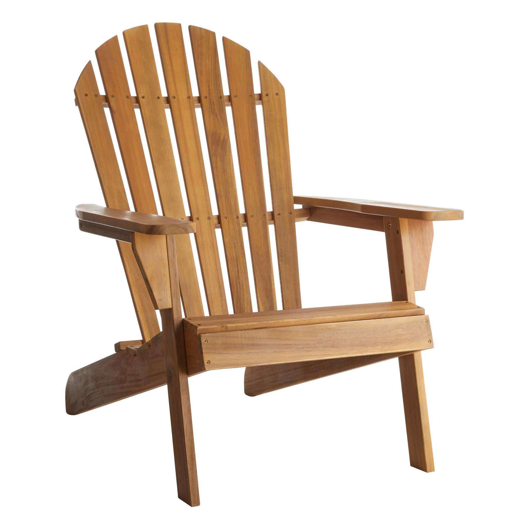 Adirondack Natural Wood Patio Chair 2-Piece Set