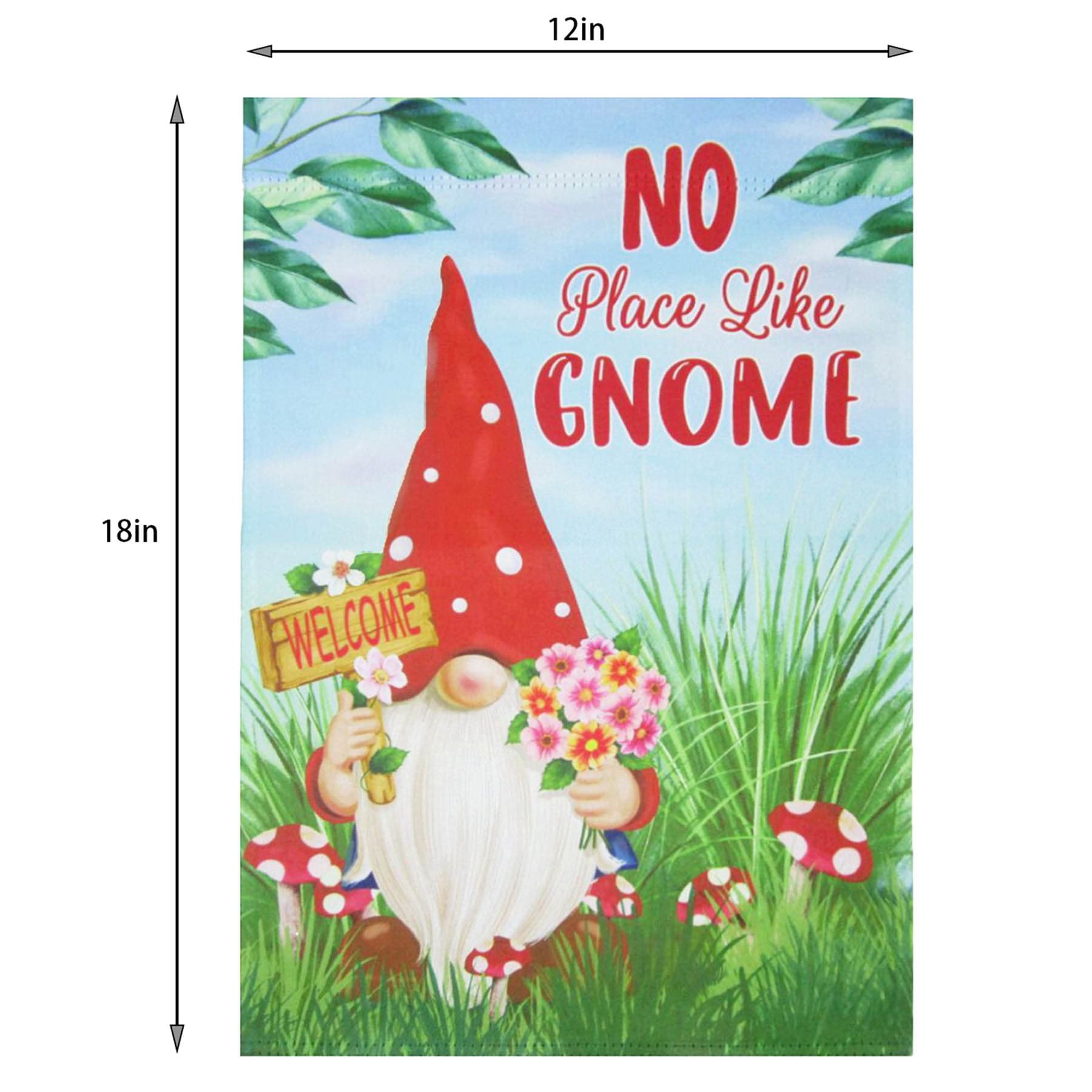 Sunny Club 2-Sided Gnome Flag, 18"