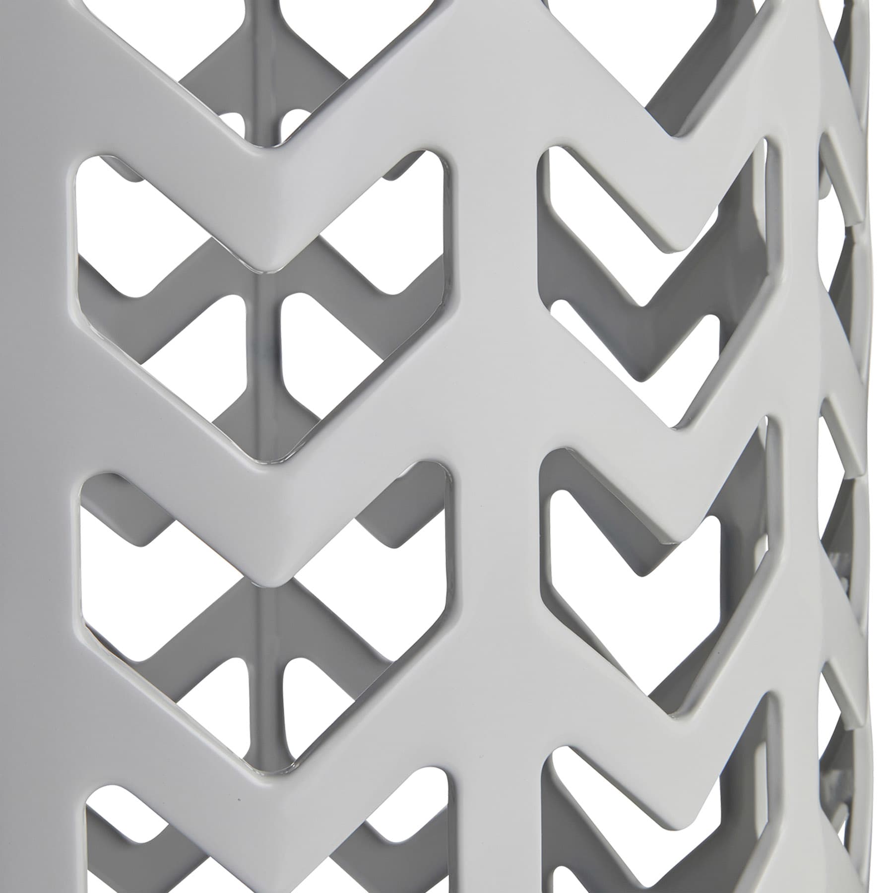 Grey Metal Chevron Plant Stand, Medium