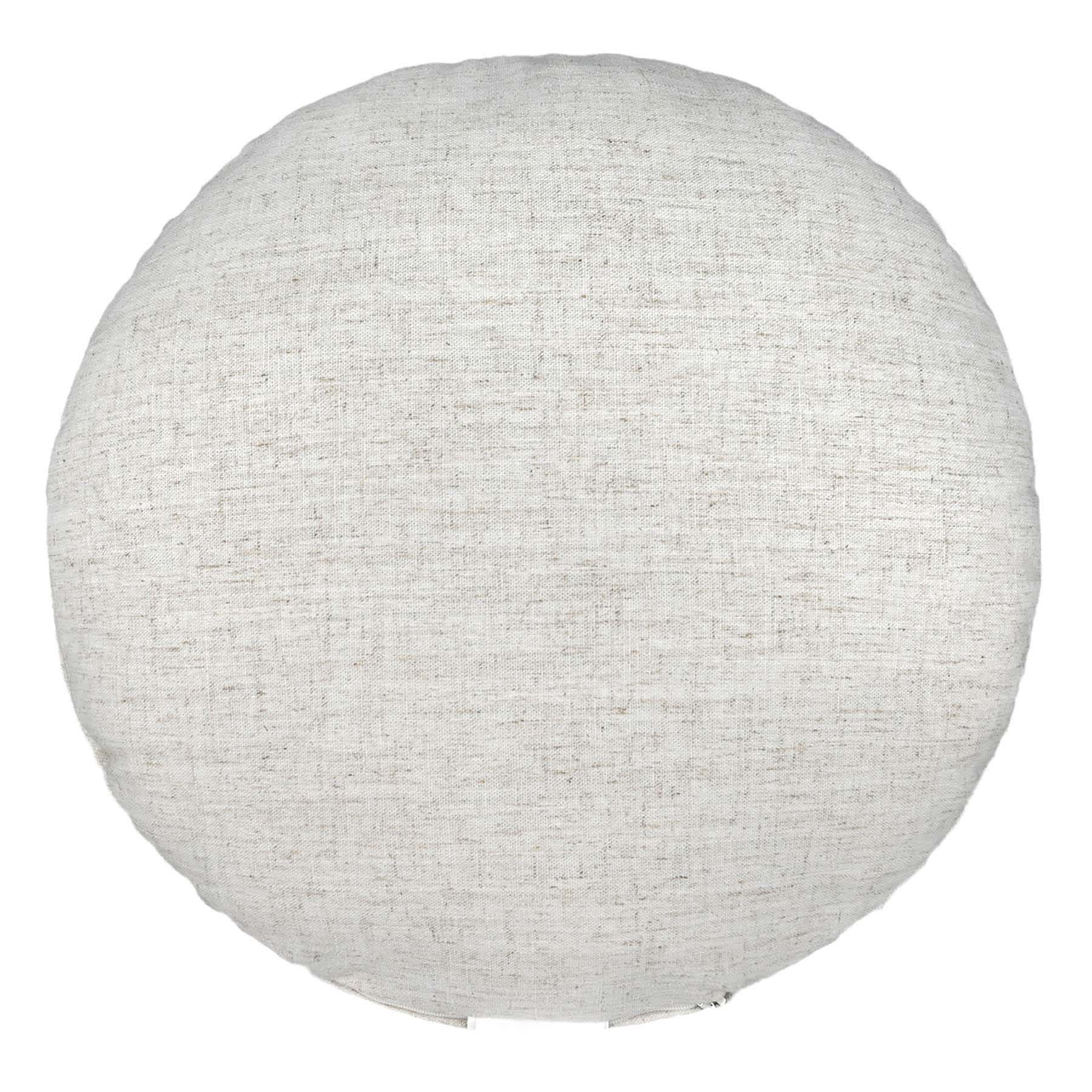 Crosby St. Black Faux Leather Round Throw Pillow, 16"