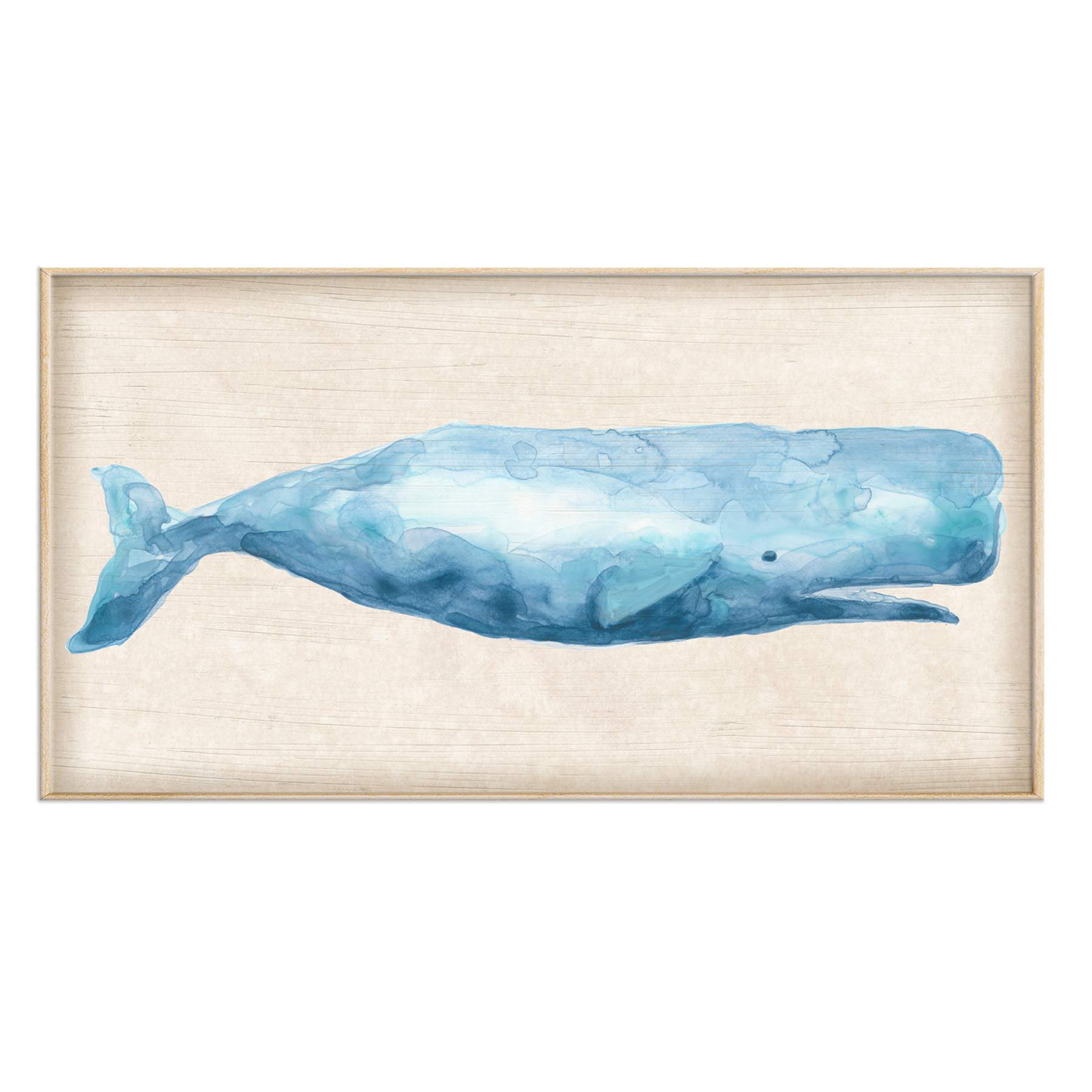 Honeybloom Framed Whale Canvas Wall Art, 16x30