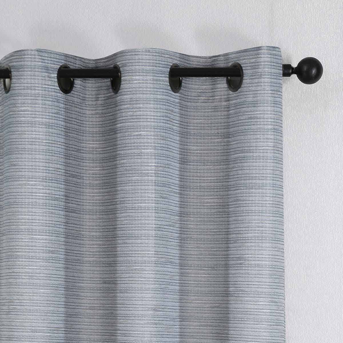 2-Pack Grey Magnetic Closure Blackout Curtain Panels, 63"