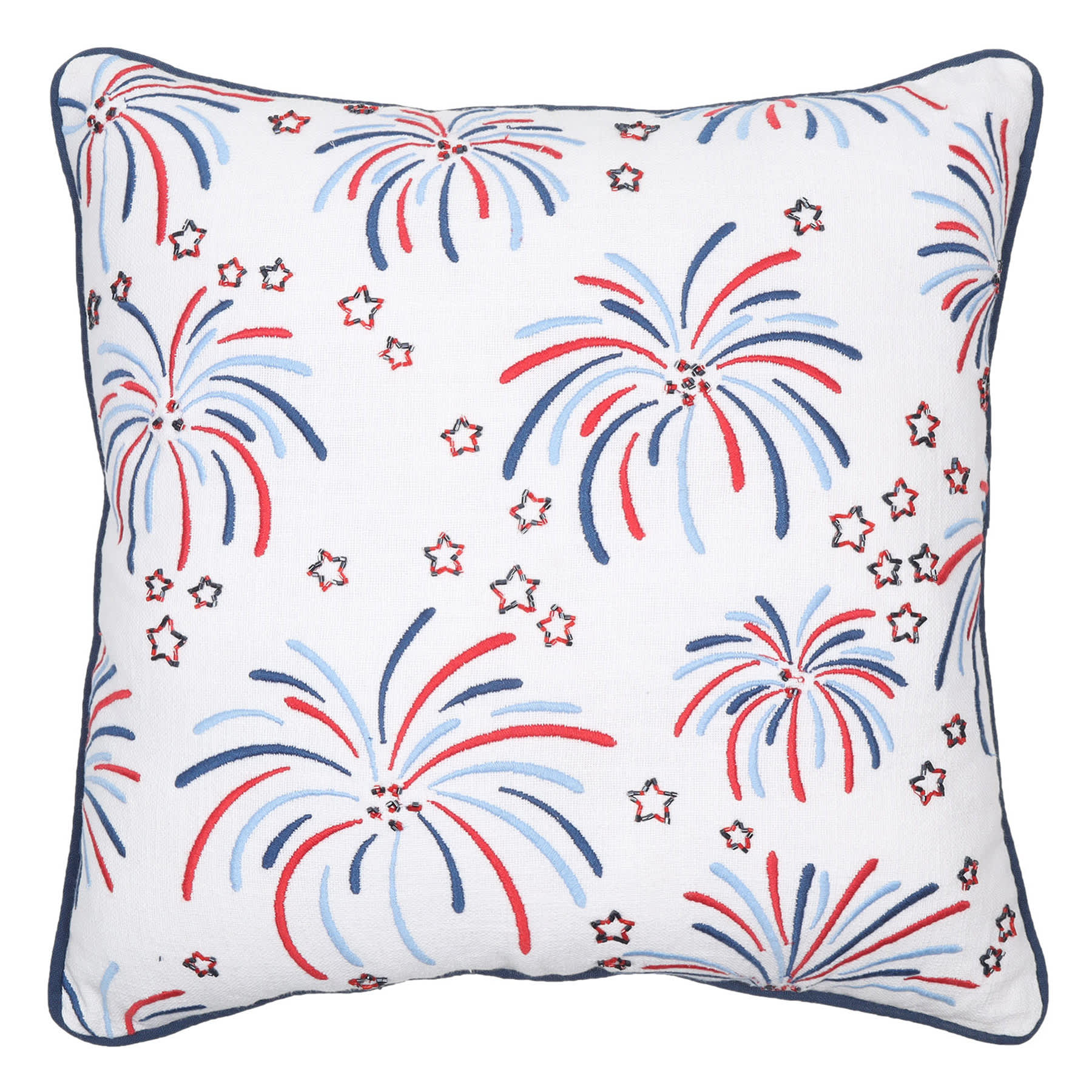 Honeybloom Embroidered Firework Throw Pillow, 18"