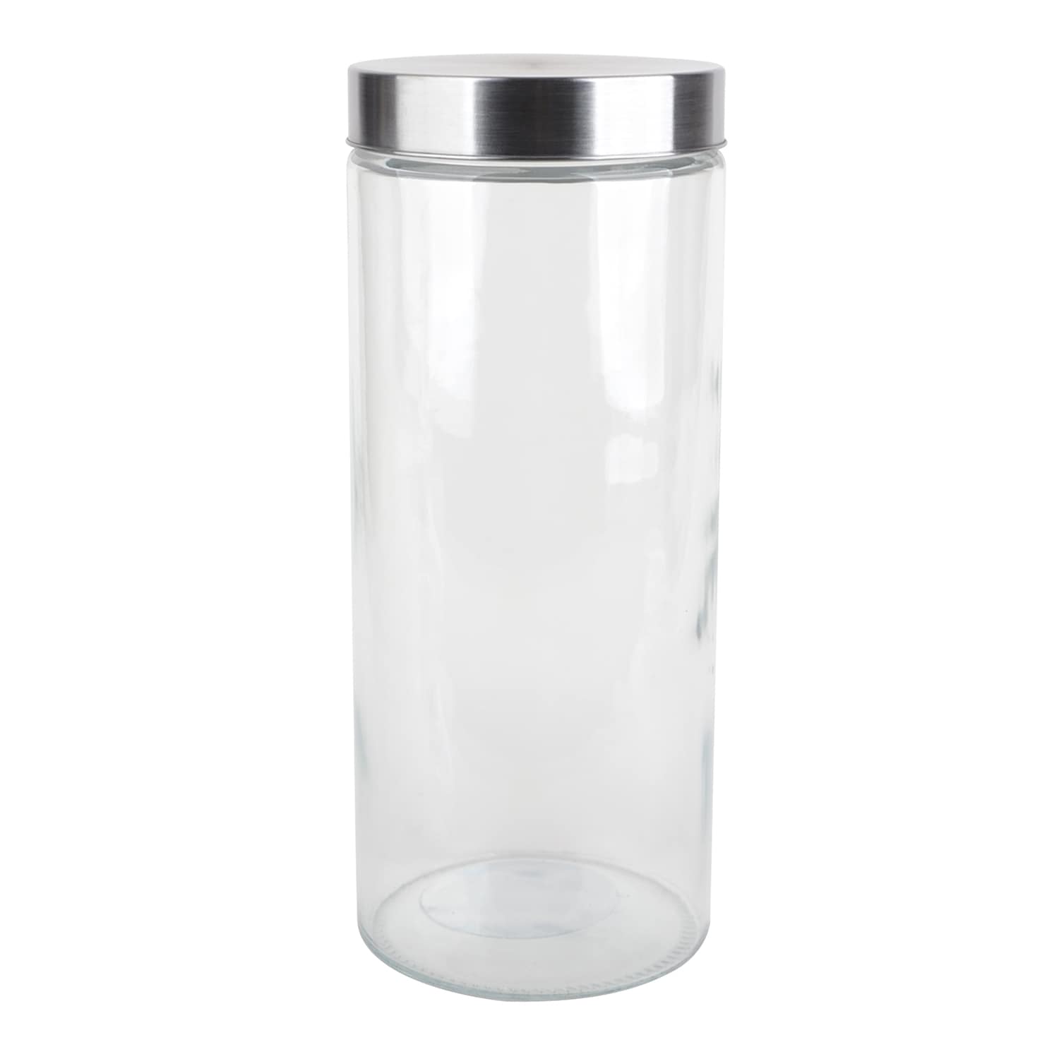 Glass Canister with Screw On Metal Lid, 67oz